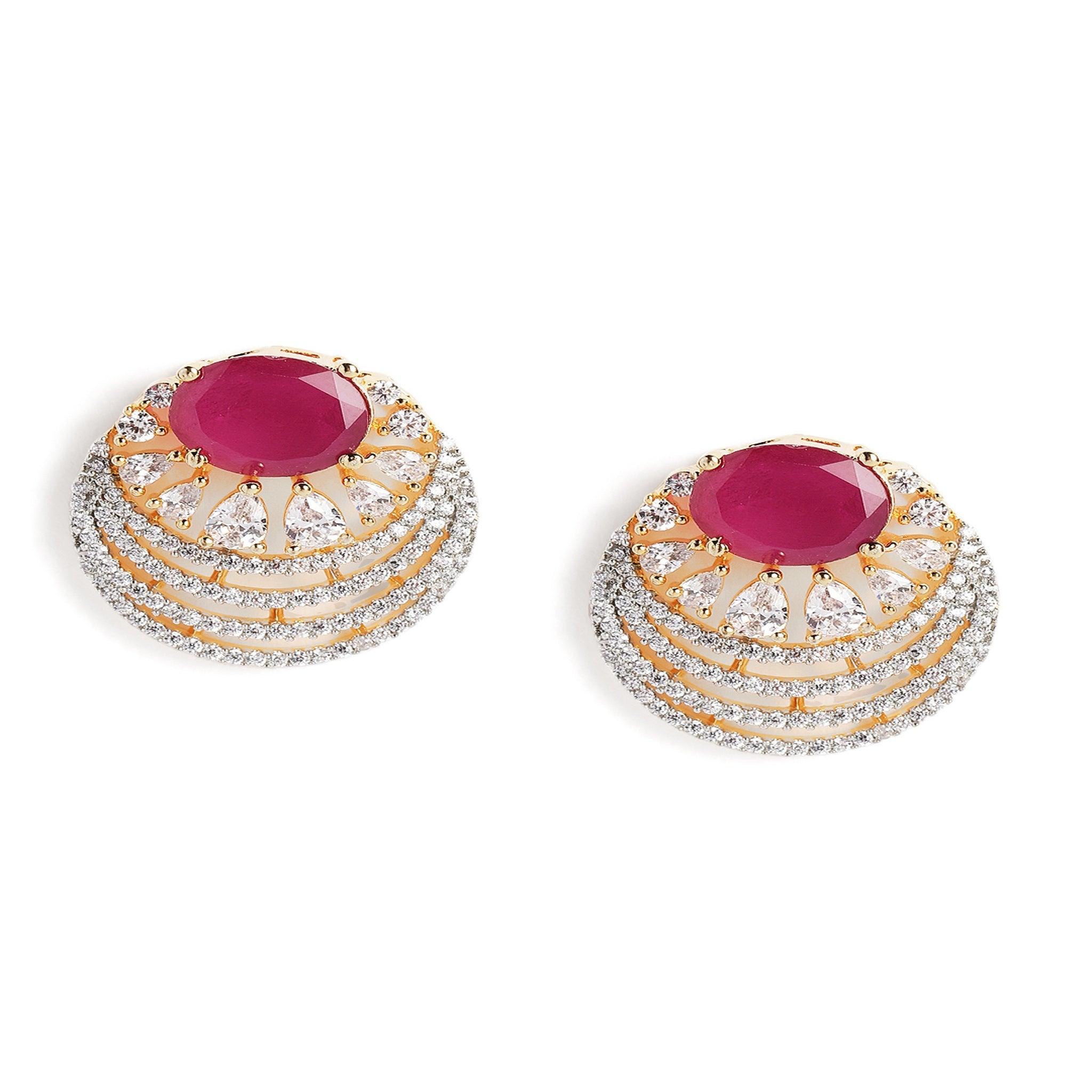 Gold-Plated Cubic Zirconia Tops