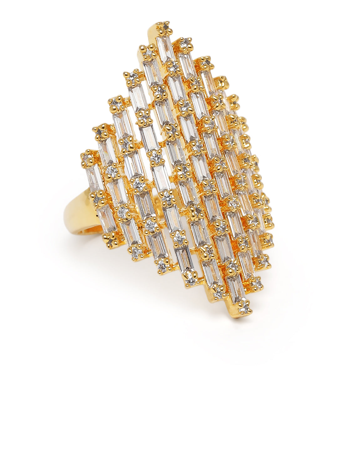 Lavish Giftz Classic American Diamond Adjustable Ring
