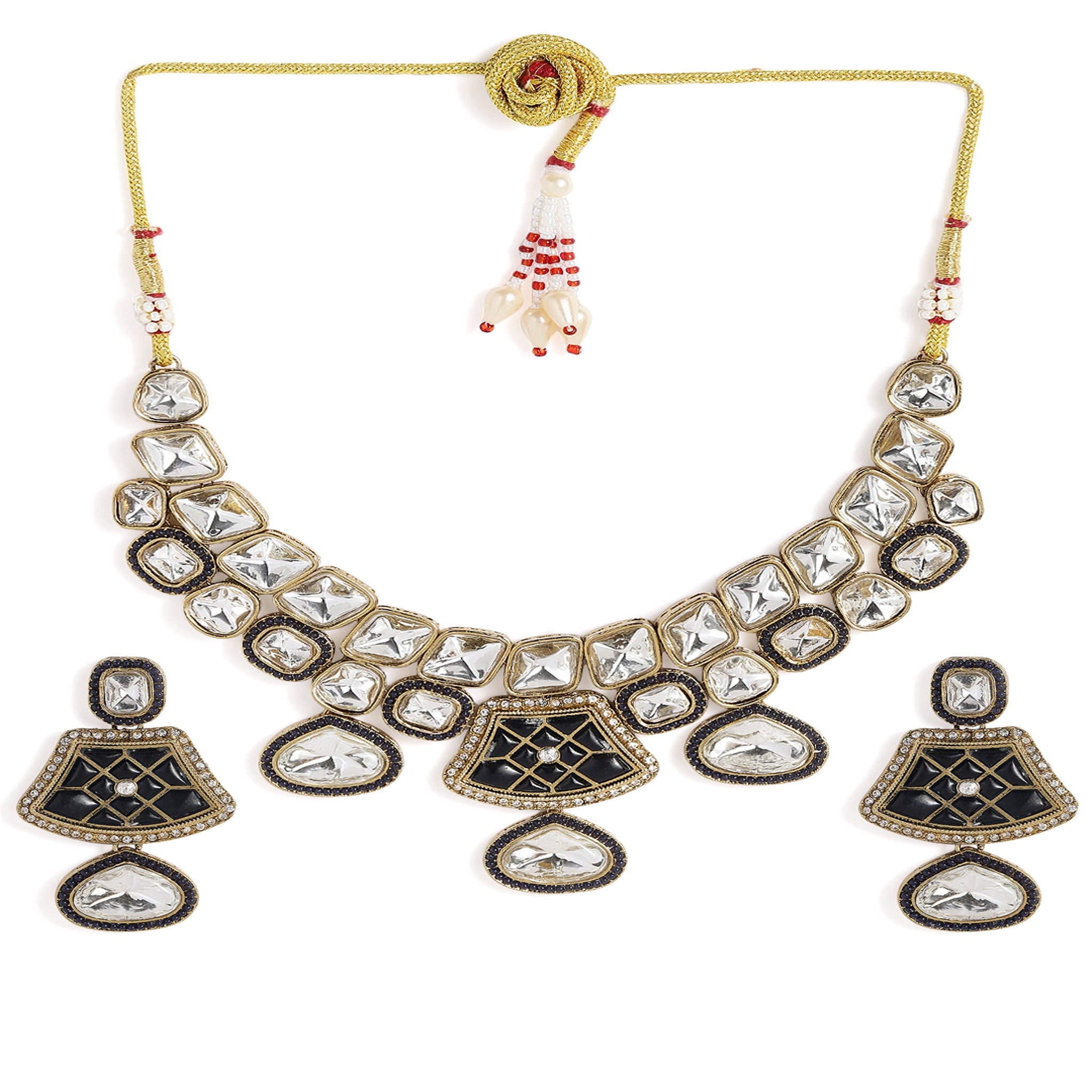 Bollywood Style Blue Necklace Set