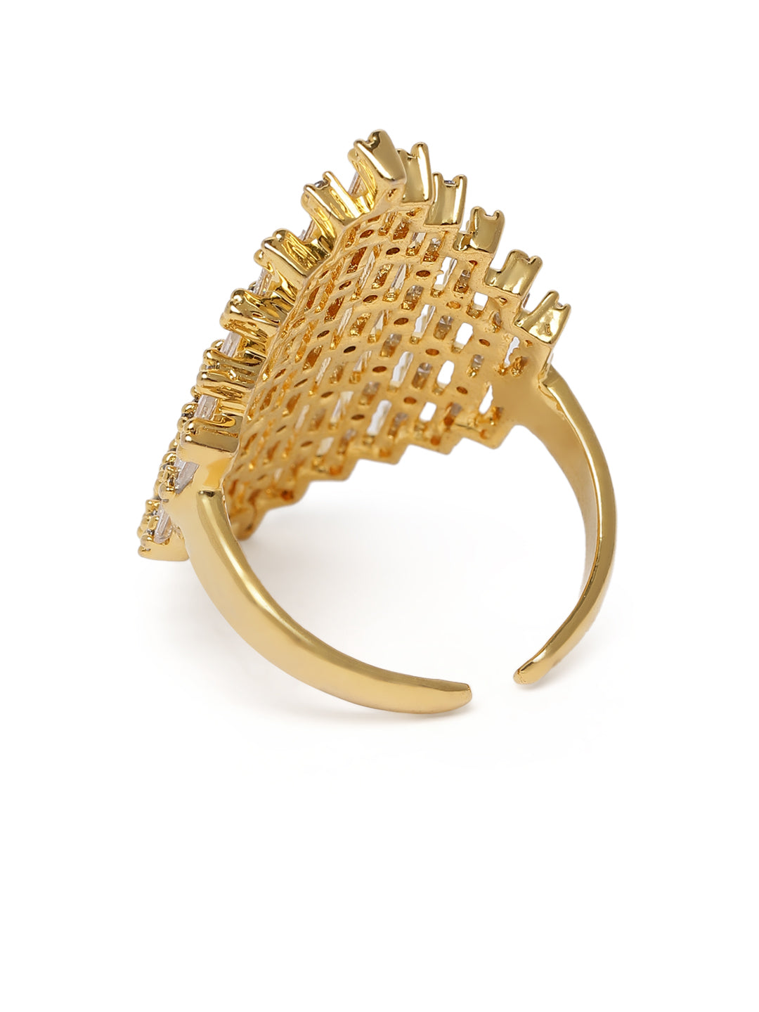 Lavish Giftz Classic American Diamond Adjustable Ring