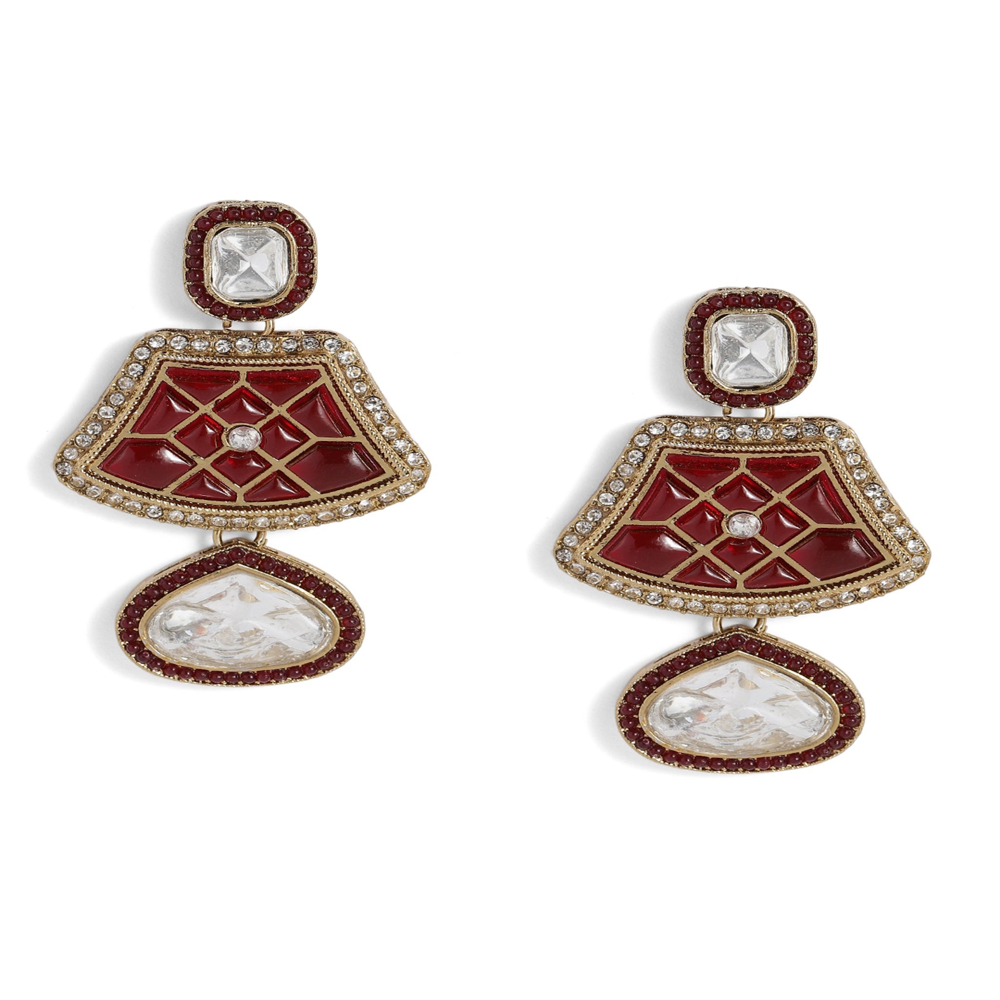 Bollywood Style Ruby Necklace Set