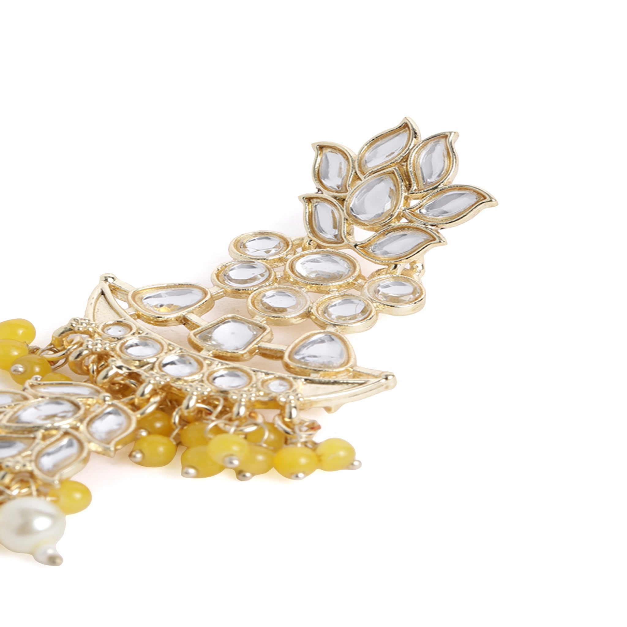 Yellow Indo Western Choker Necklace Set