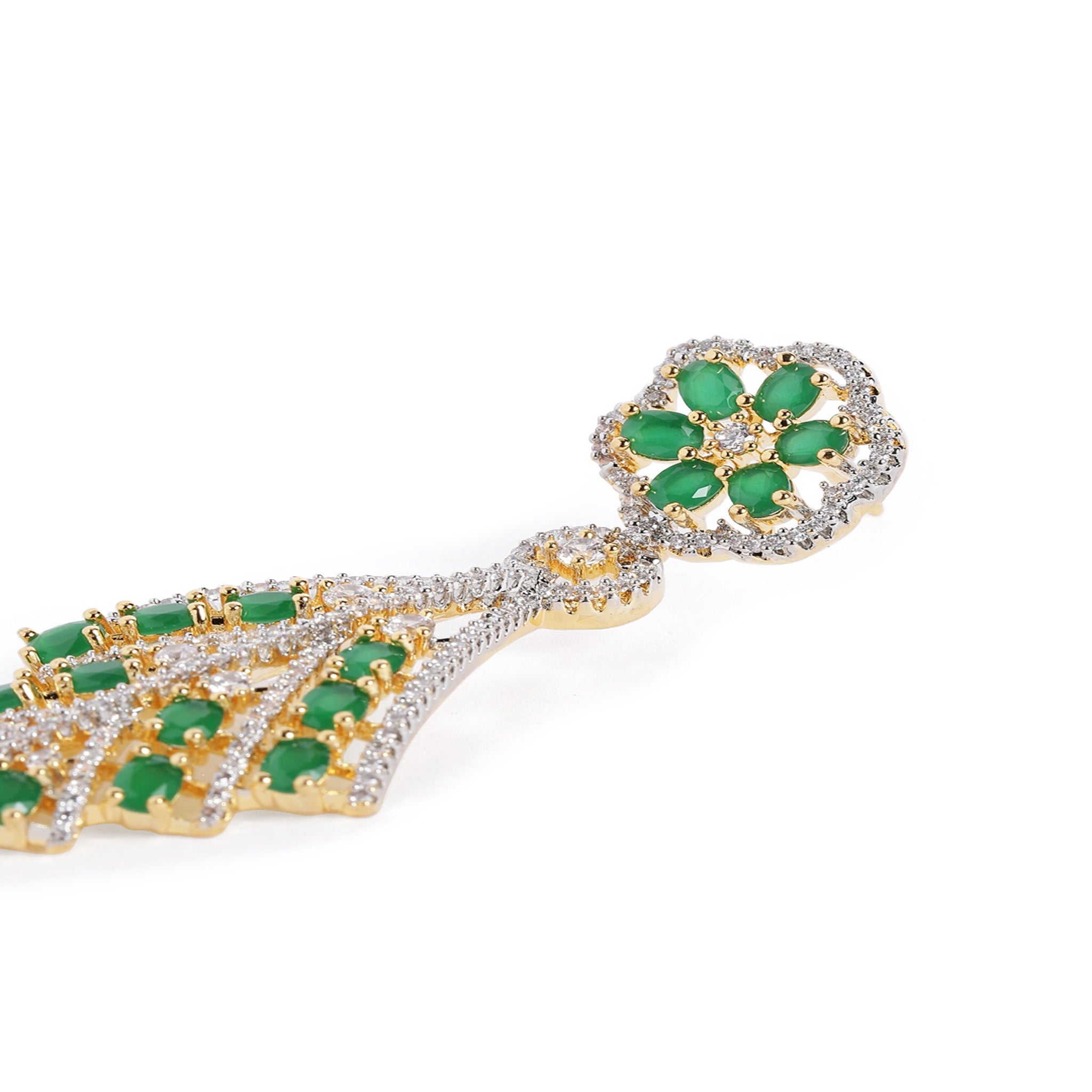 Gold-Plated American Diamonds Classic Drop Earrings