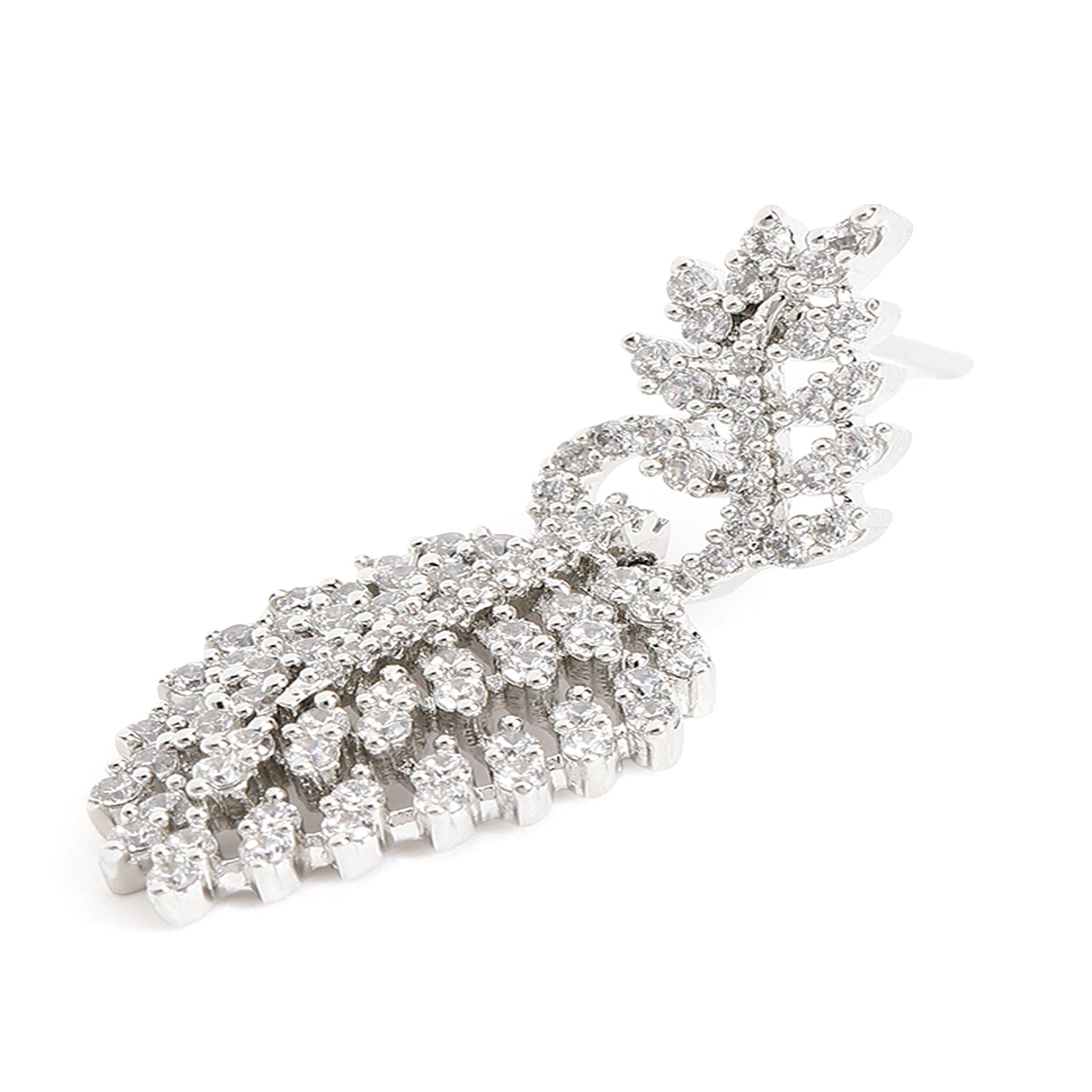 Rhodium-Plated Ruby Choker AD-Studded Jewellery Set