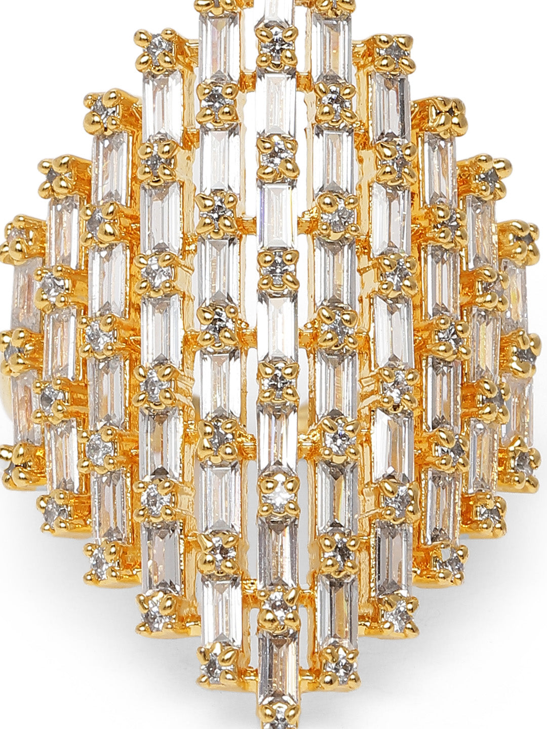 Lavish Giftz Classic American Diamond Adjustable Ring