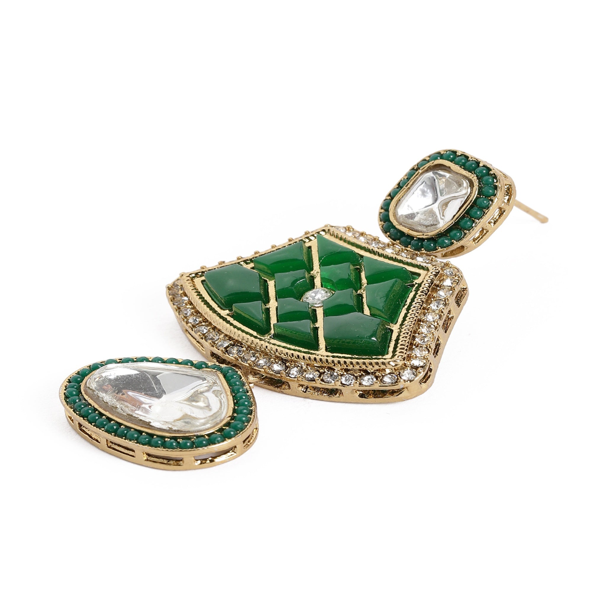 Bollywood Style Green Necklace Set