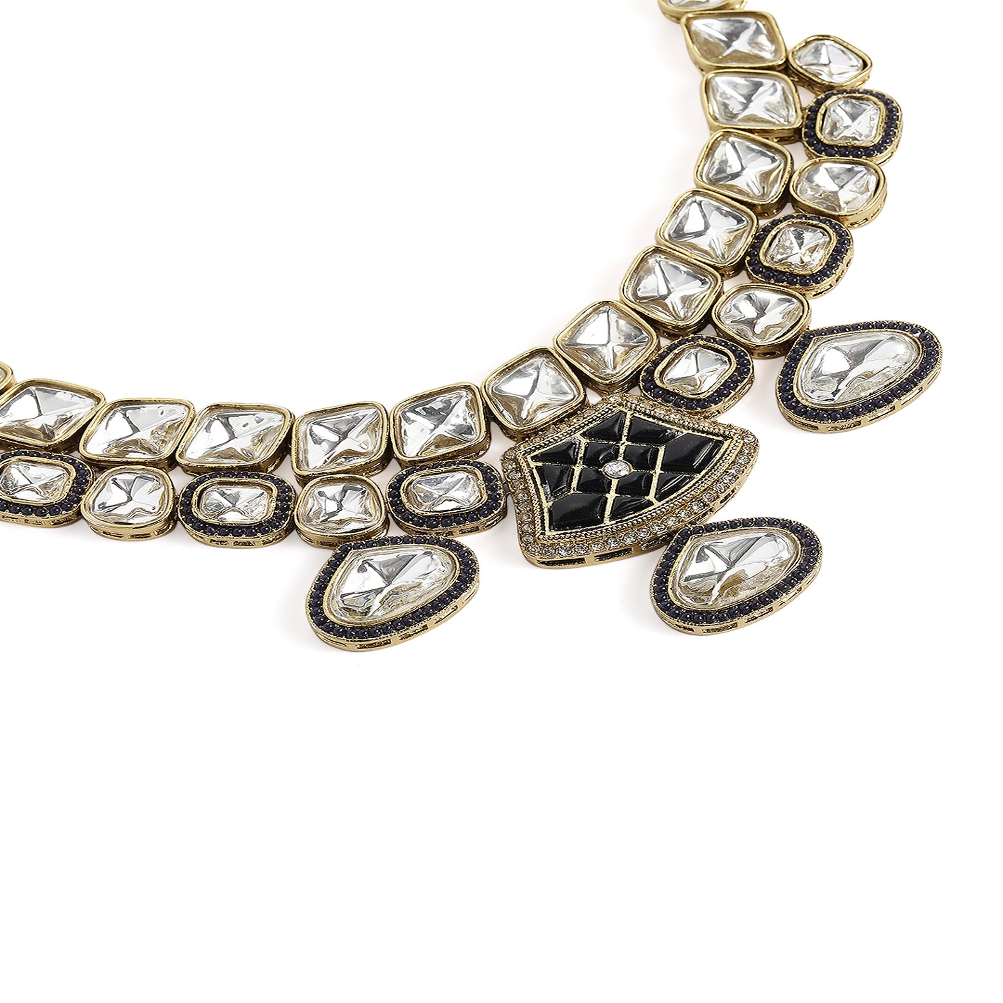Bollywood Style Blue Necklace Set
