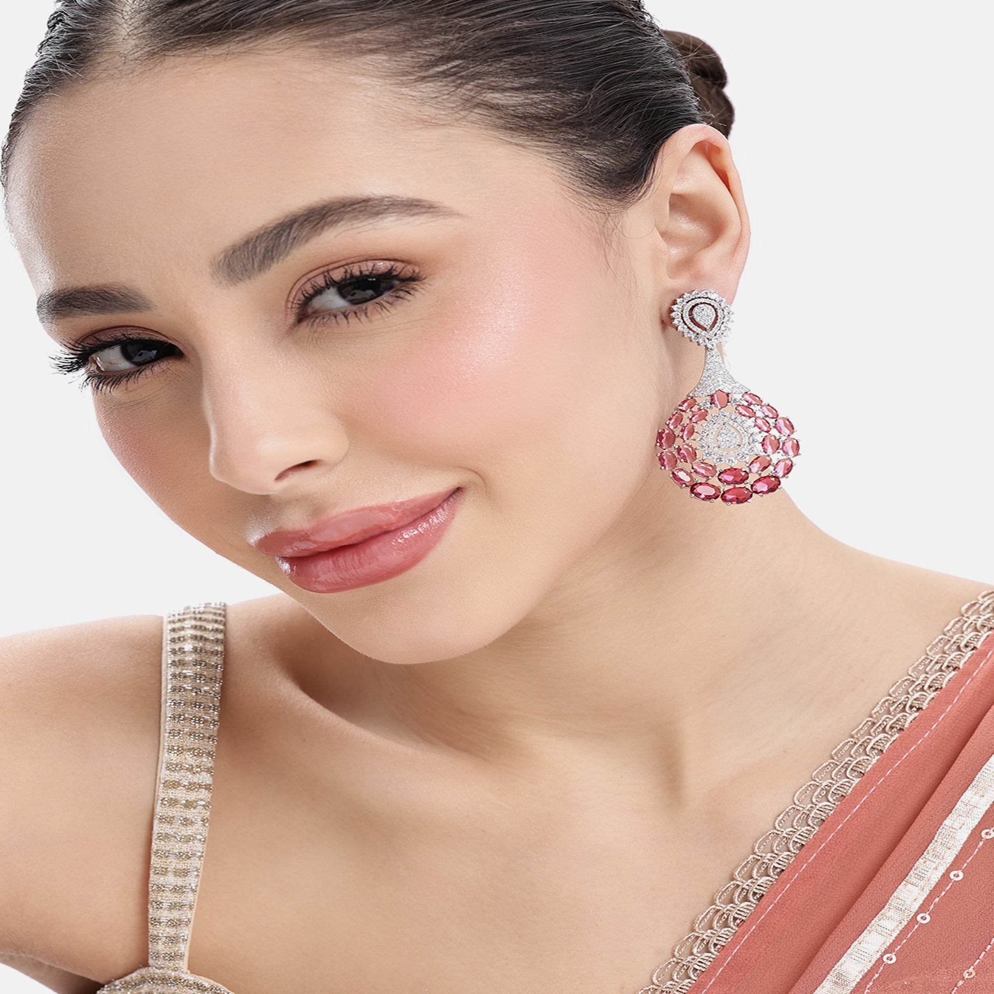 Silver-Toned Rani Classic Drop Earrings