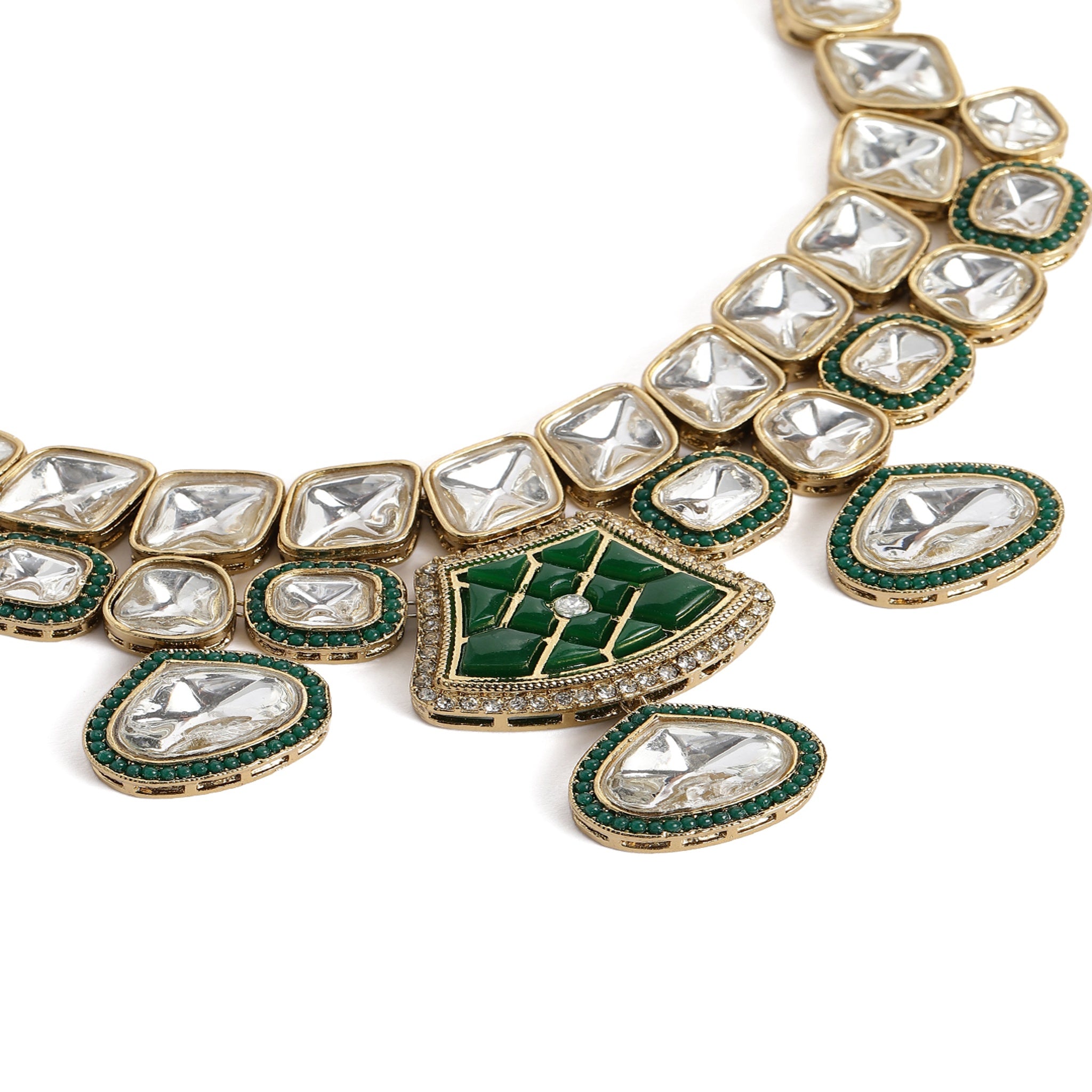 Bollywood Style Green Necklace Set