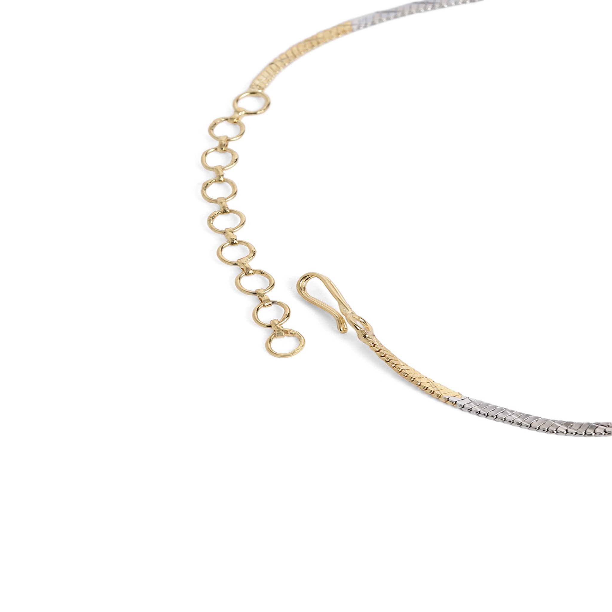 Gold Plated White & Green AD-Studded Jewellery Set