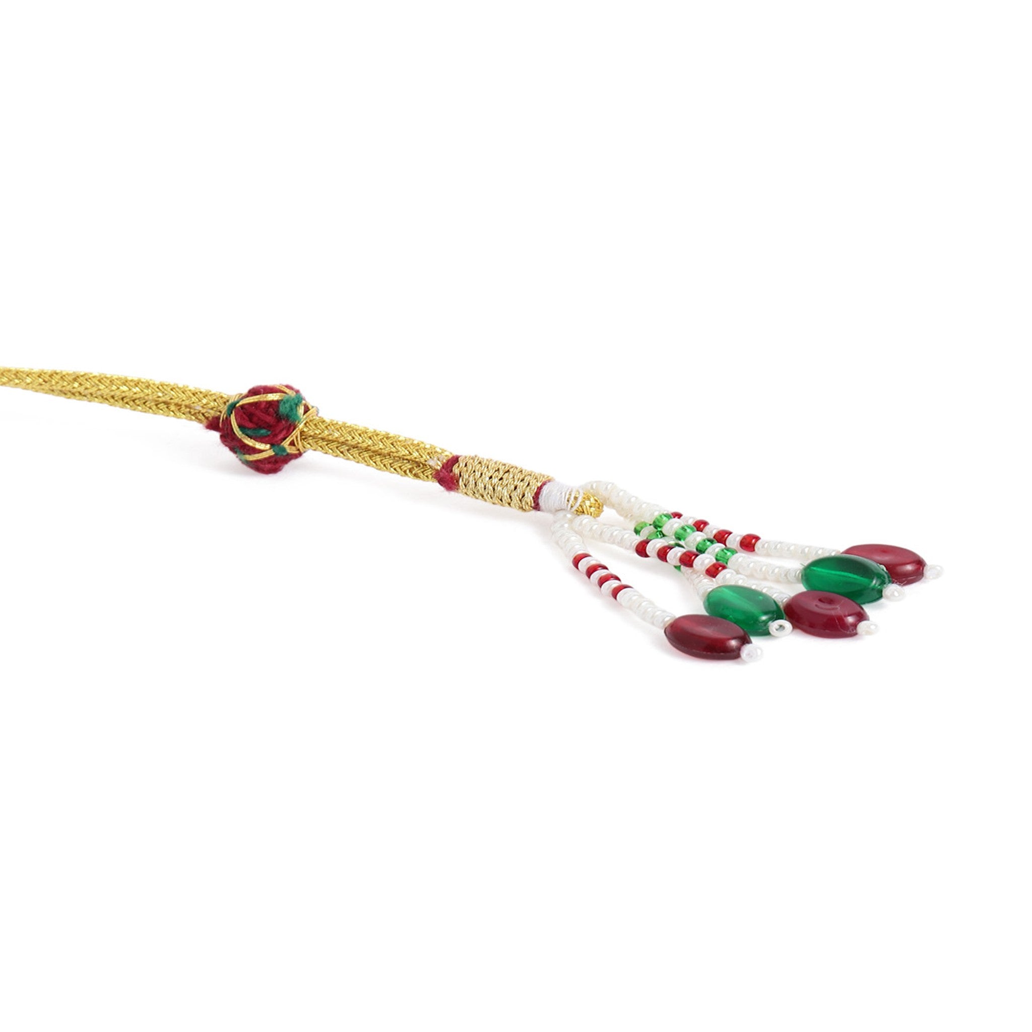 Gold Plated Mother Of Pearl Ruby Necklace Set
