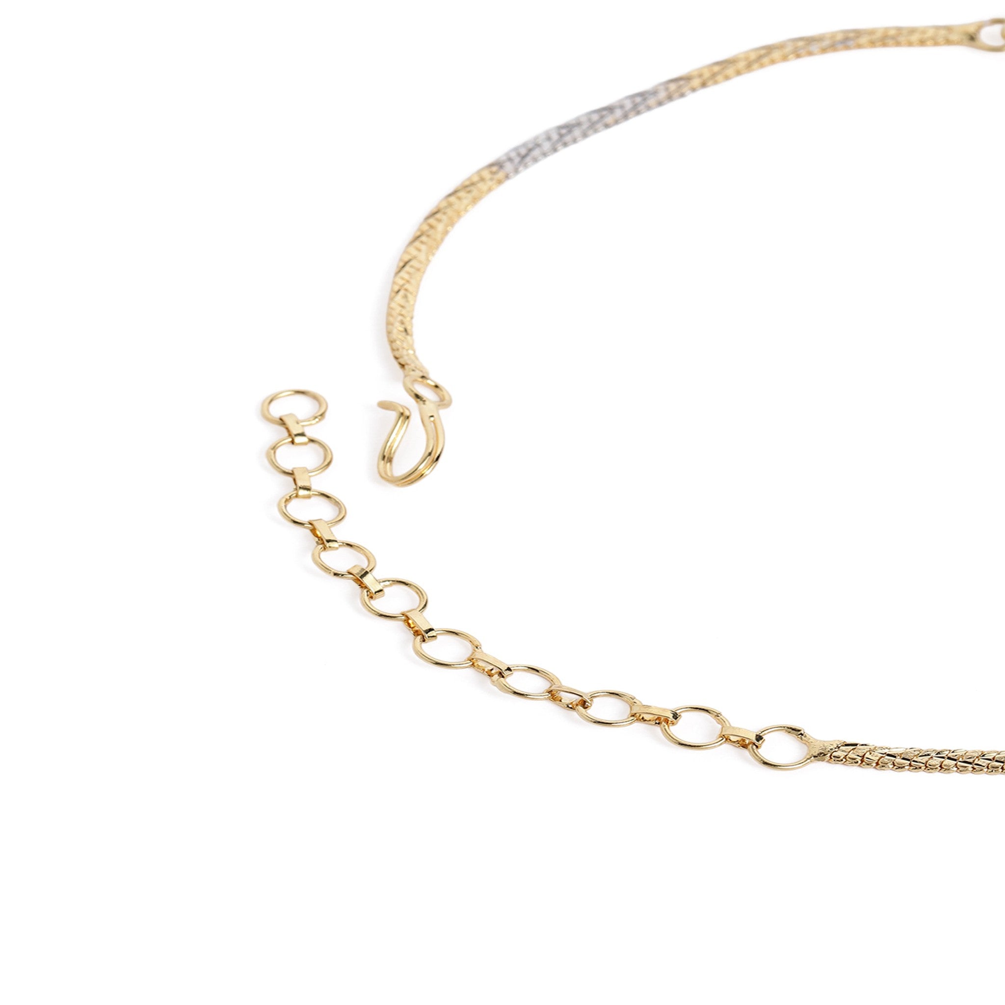Gold Plated Black AD-Studded Jewellery Set