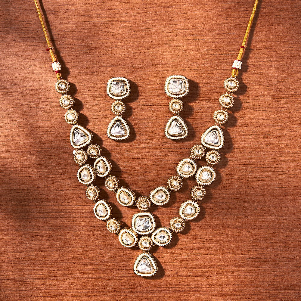 Lavish Giftz Antique Classic Gold Plated Necklace Set