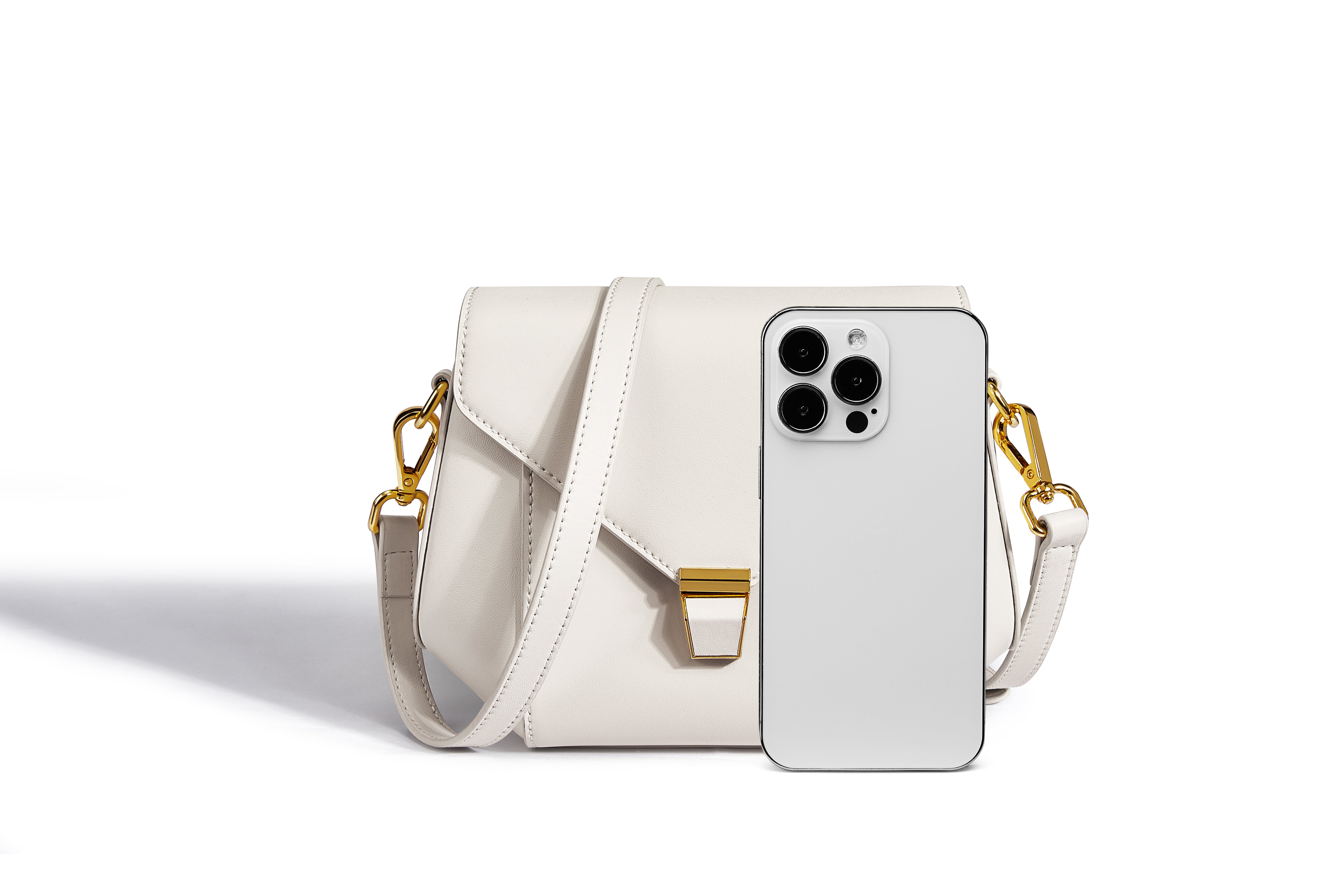 Lavish Giftz White Sophisticated Shoulder Bag with Dual Style Straps