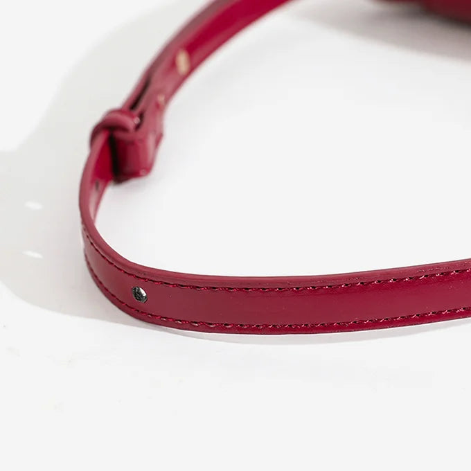 Women Deep Red Classic Shoulder Bag