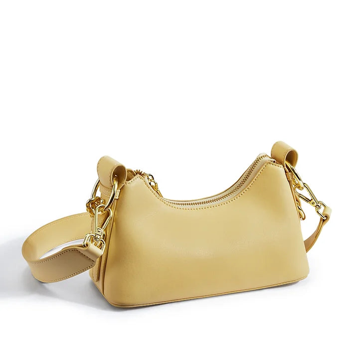 Lavish Giftz Pure Leather Yellow Chic Designer Shoulder Bag