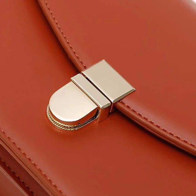 Dual Flap Closure Elegant Shoulder Bag