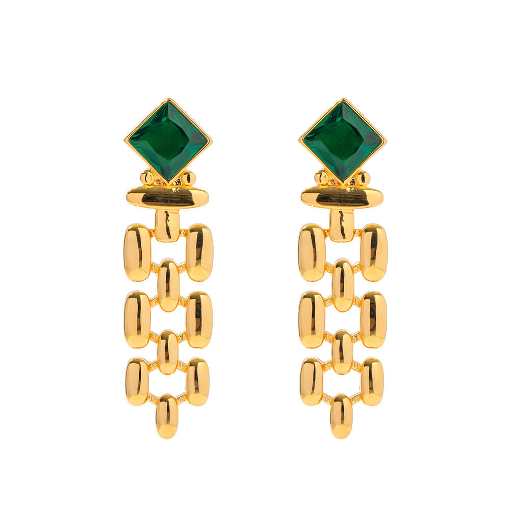 Lavish Giftz Audrey Emerald Drop Earring