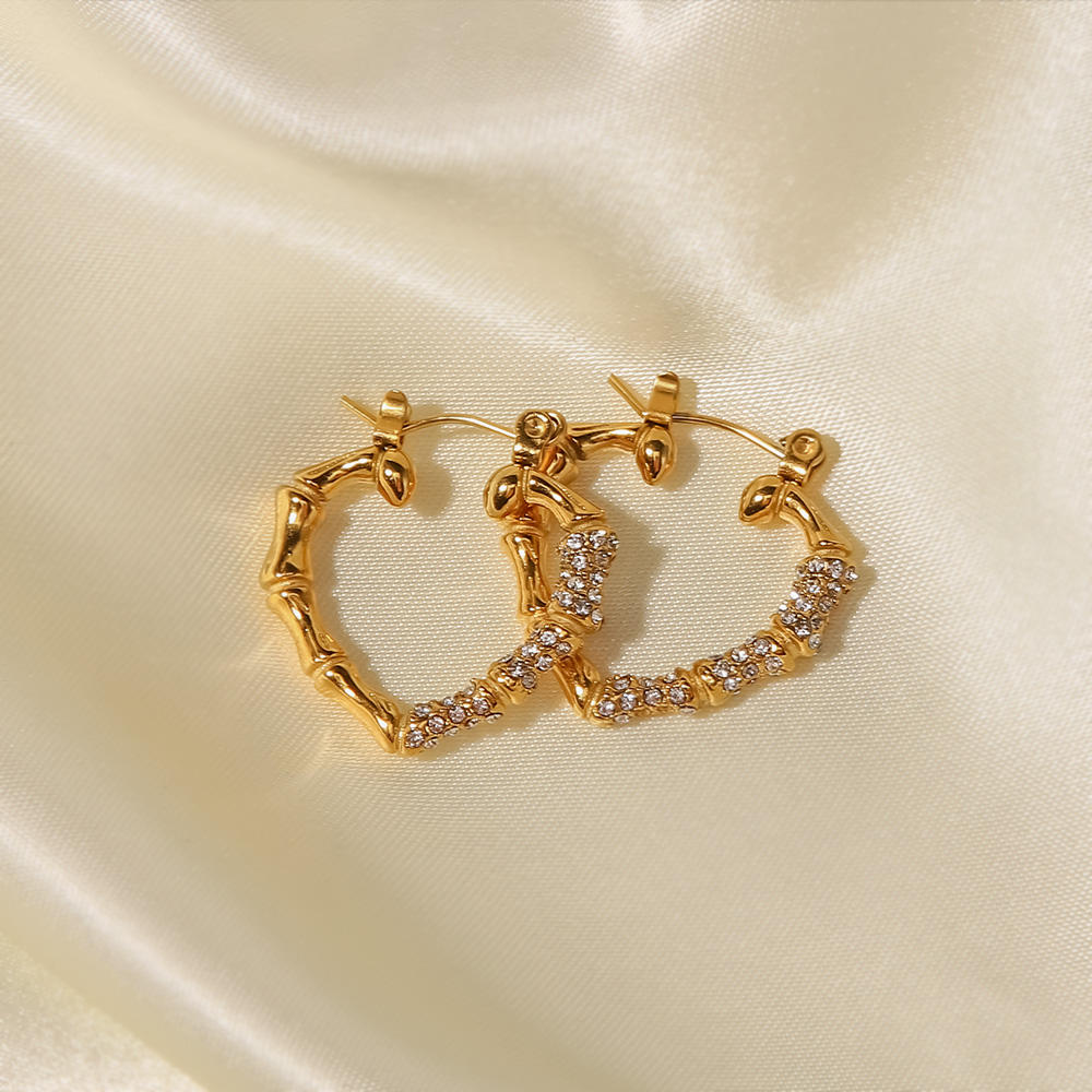 Lavish Giftz Aroha Heart Stud Earrings
