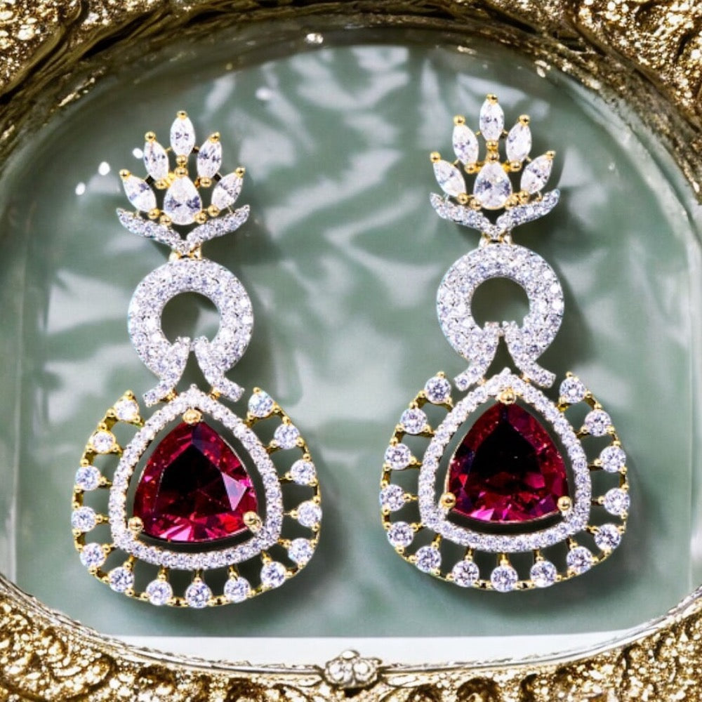 Lavish Giftz Celeste American Diamonds Earrings