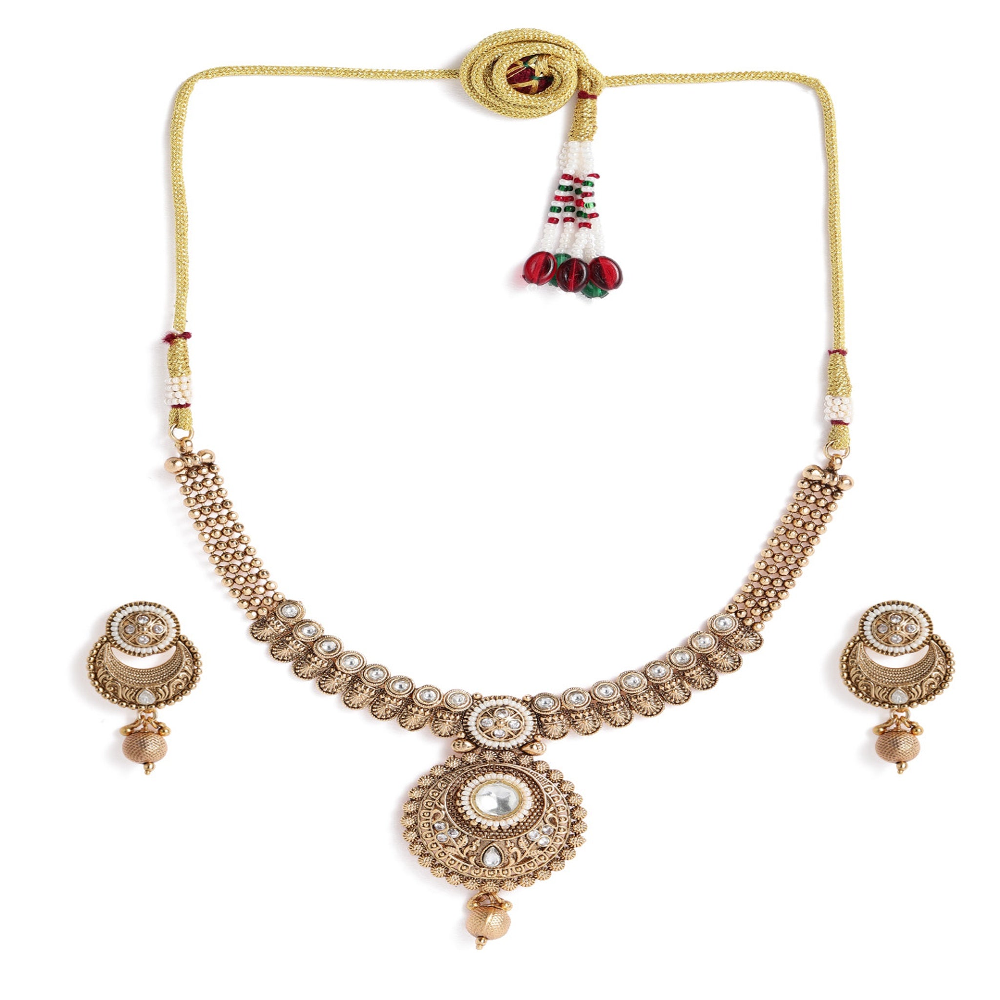 Gold Plated Antique Necklace Set