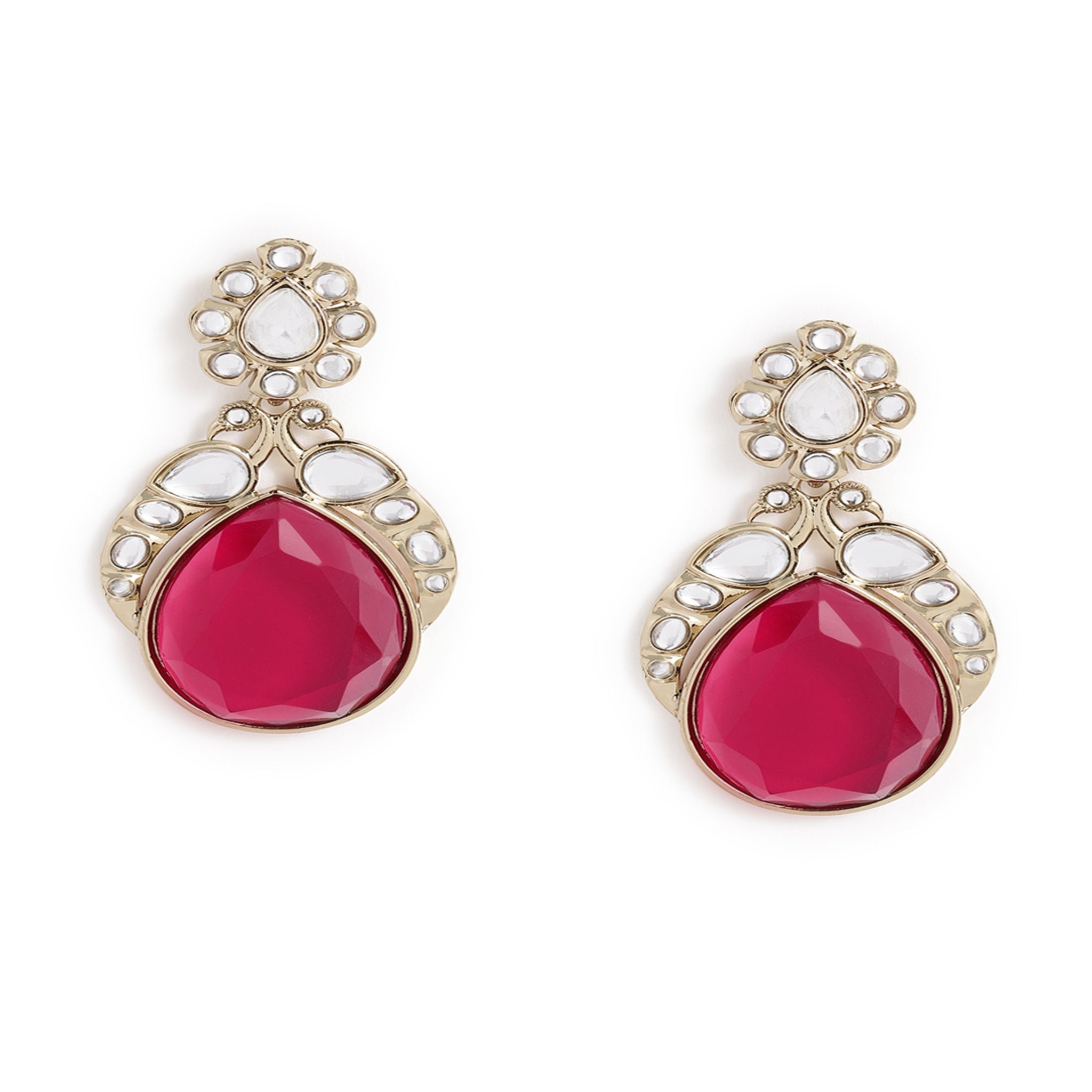 Gold Plated Rani Drop Earrings