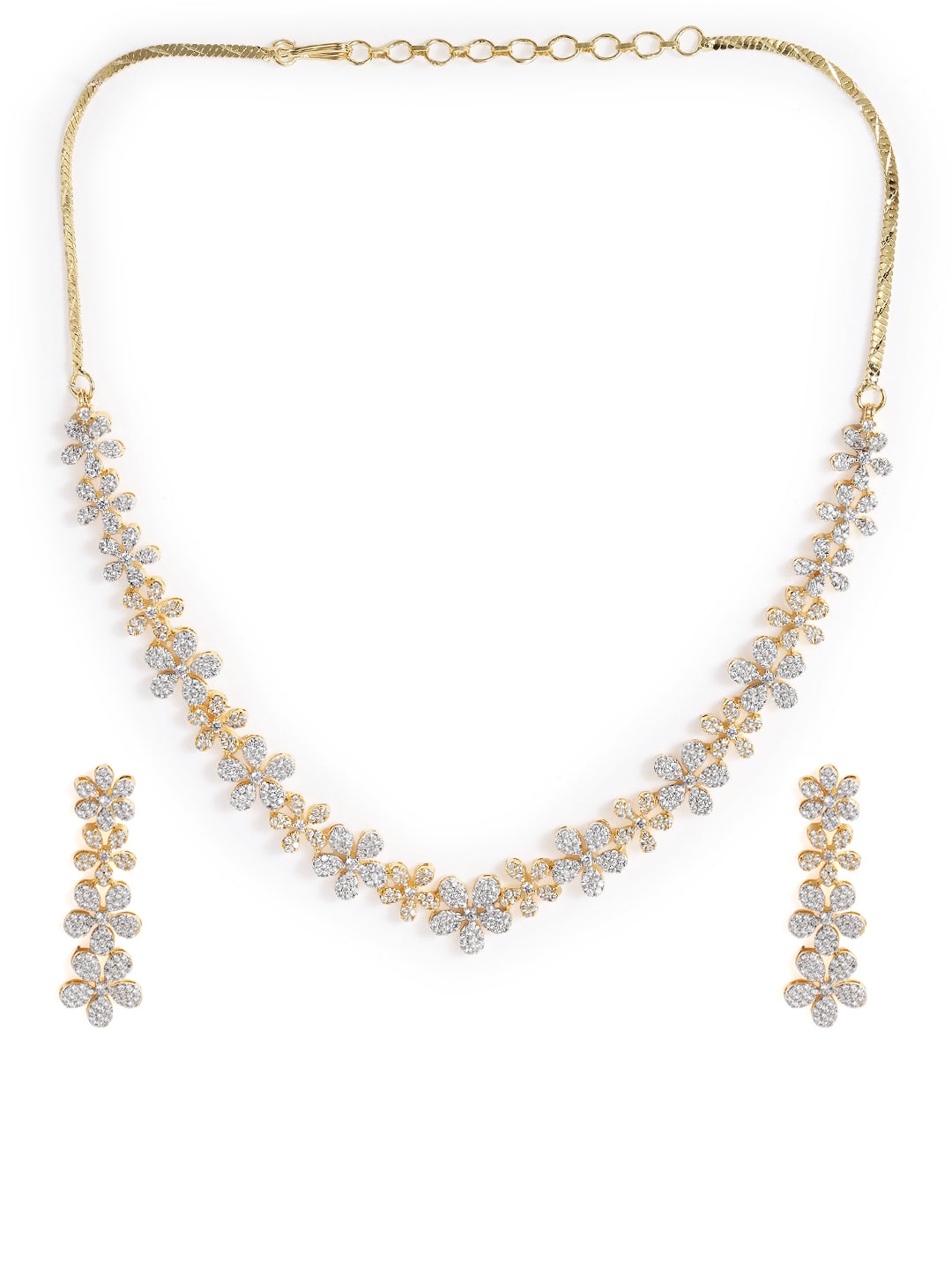 Gold-Plated AD-Studded Jewellery Set