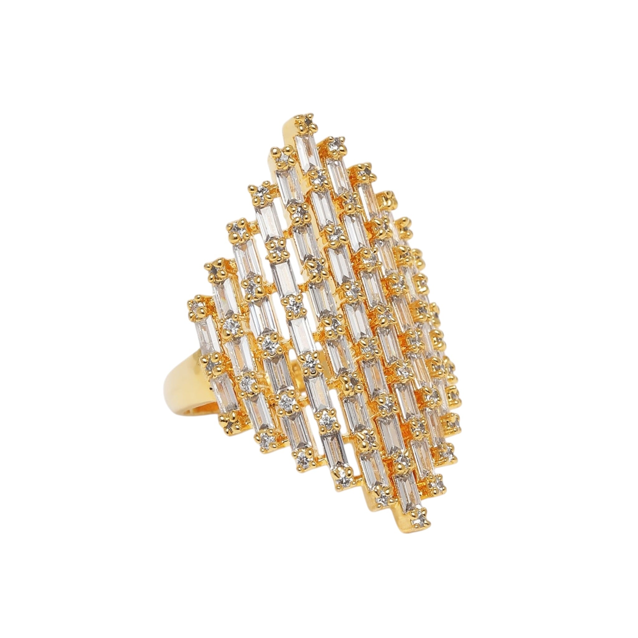 Lavish Giftz Classic American Diamond Adjustable Ring