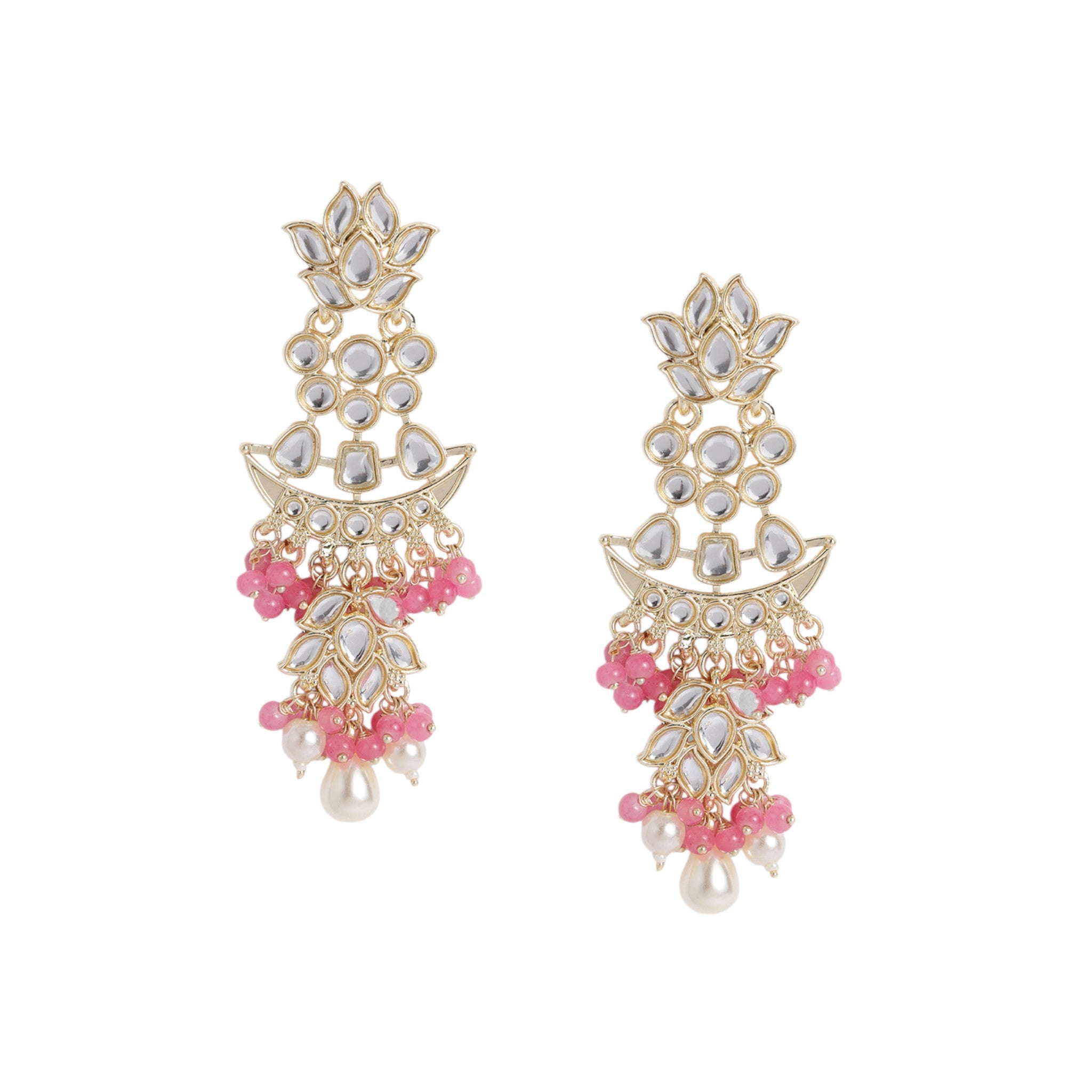 Pink Indo Western Choker Necklace Set