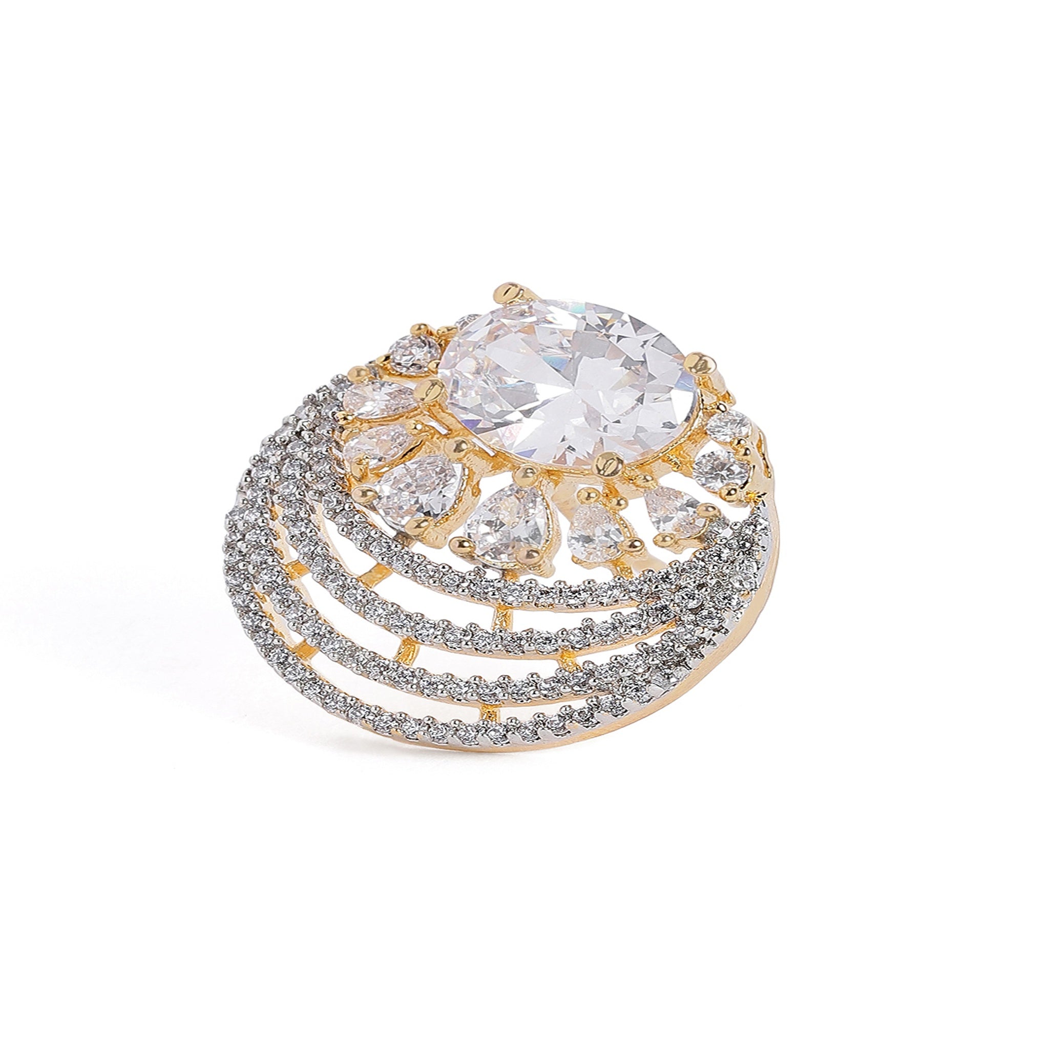 Gold-Plated Cubic Zirconia Tops