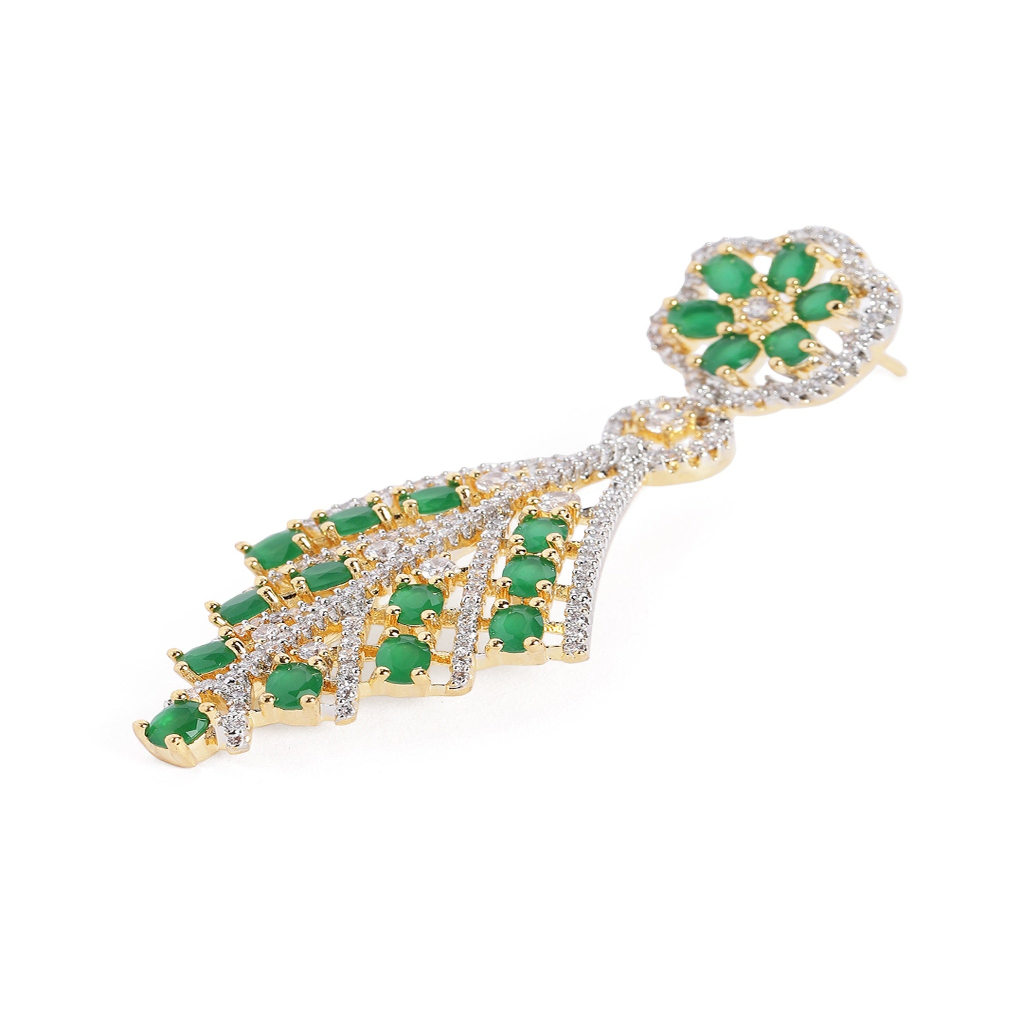 Gold-Plated American Diamonds Classic Drop Earrings