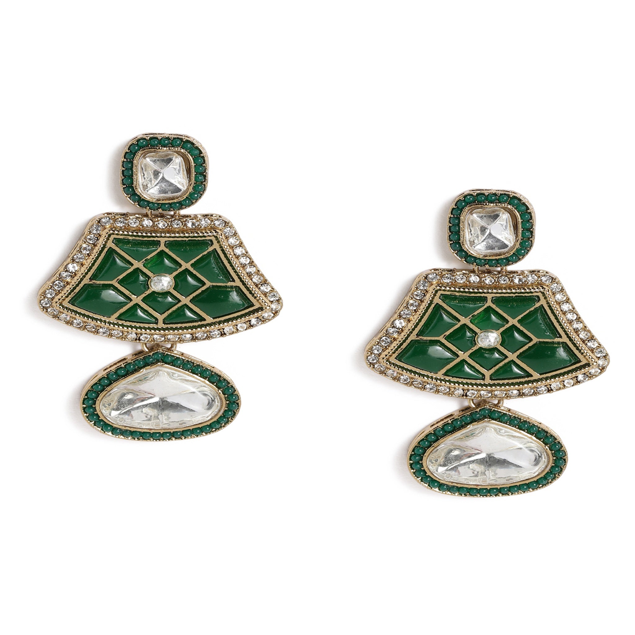Bollywood Style Green Necklace Set