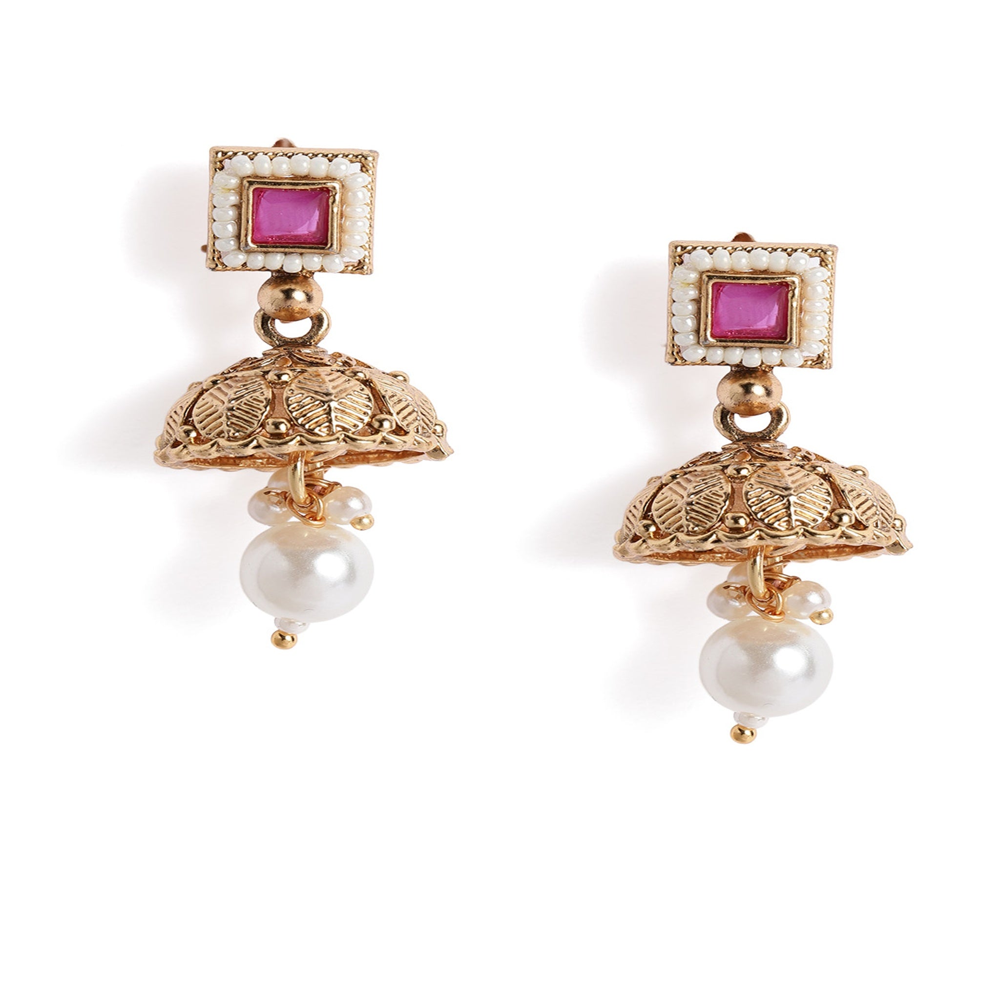 Gold Plated Antique Multi- Color Enamelled Necklace Set