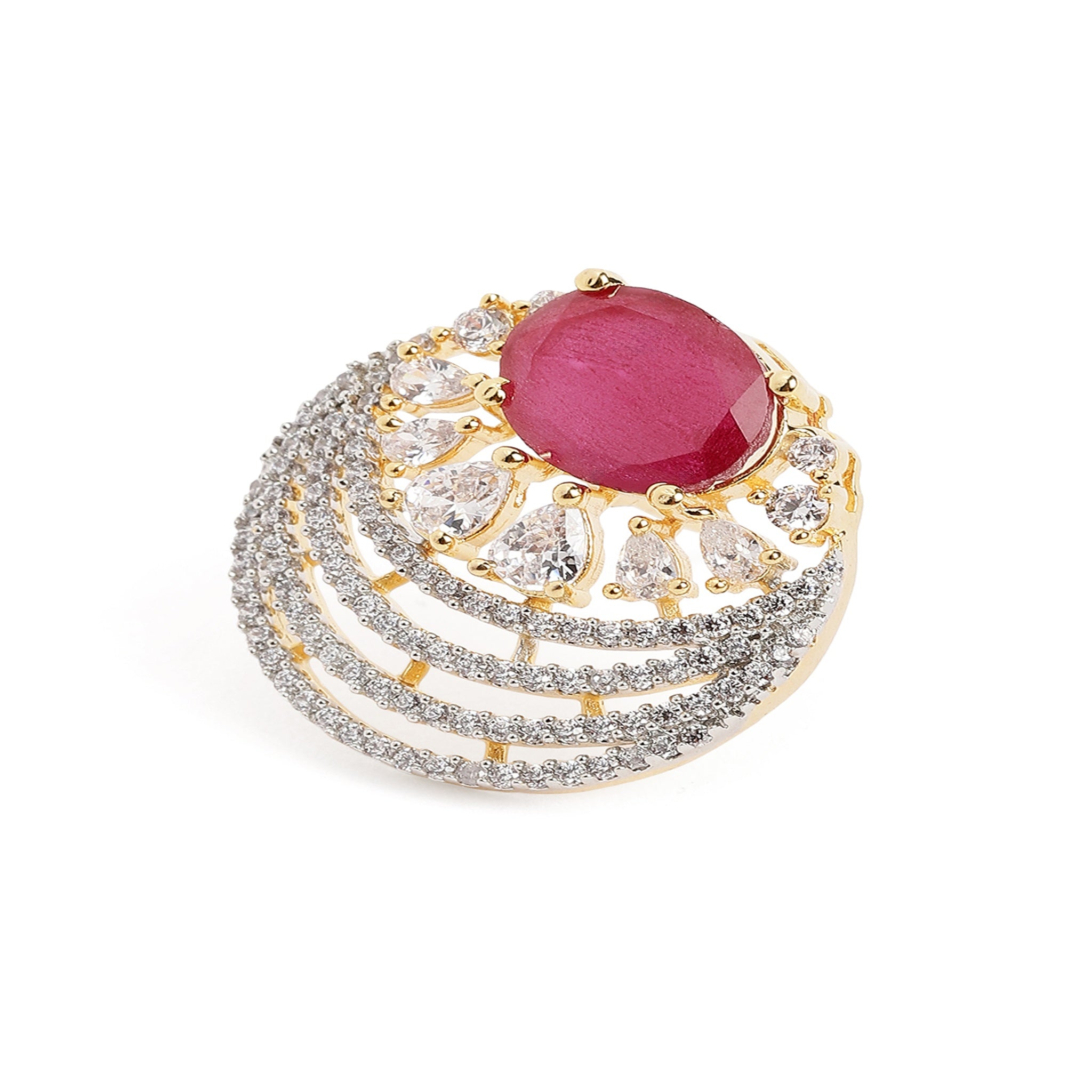 Gold-Plated Cubic Zirconia Tops