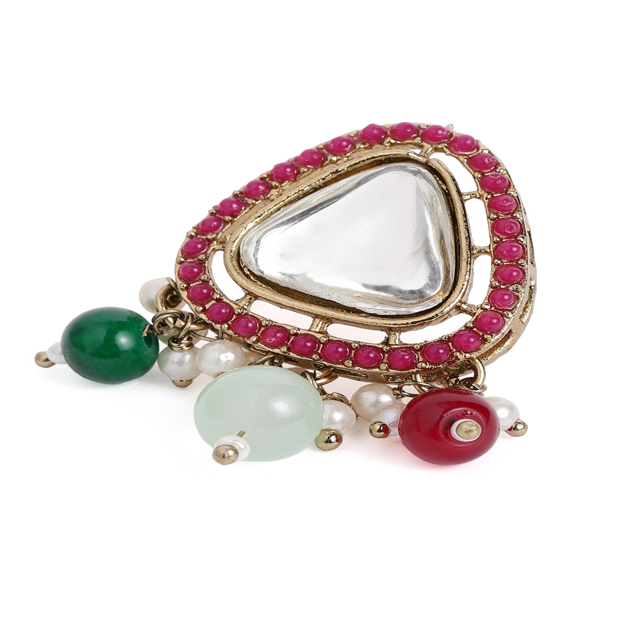 Gold Plated Multi-Color Choker Necklace Set