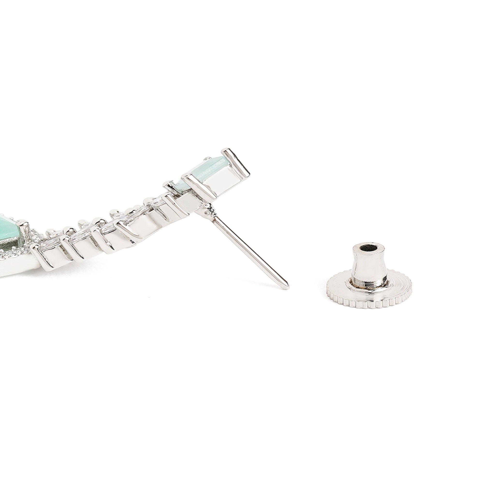 Silver-Toned American Diamonds Classic Drop Earrings