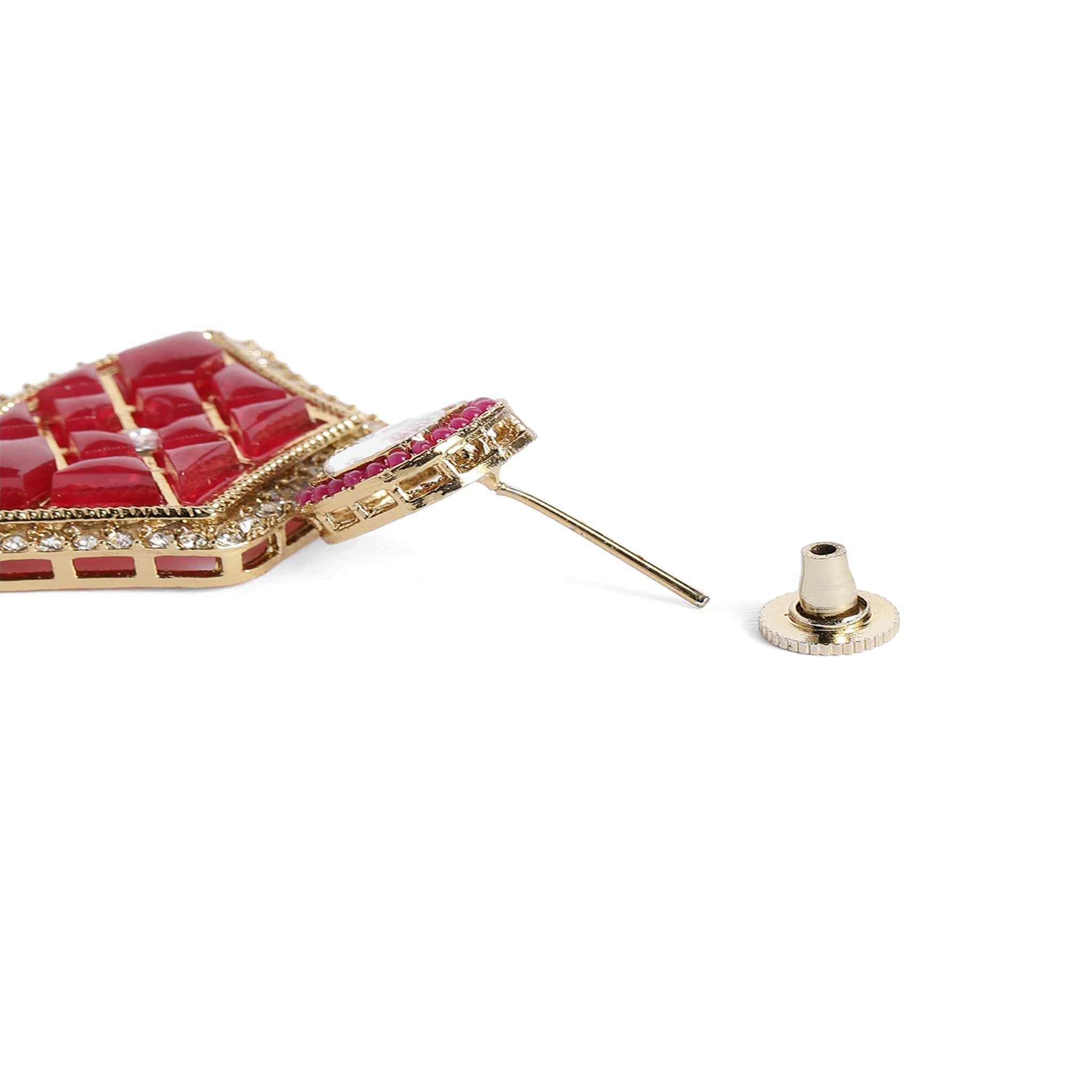 Bollywood Style Maroon Necklace Set