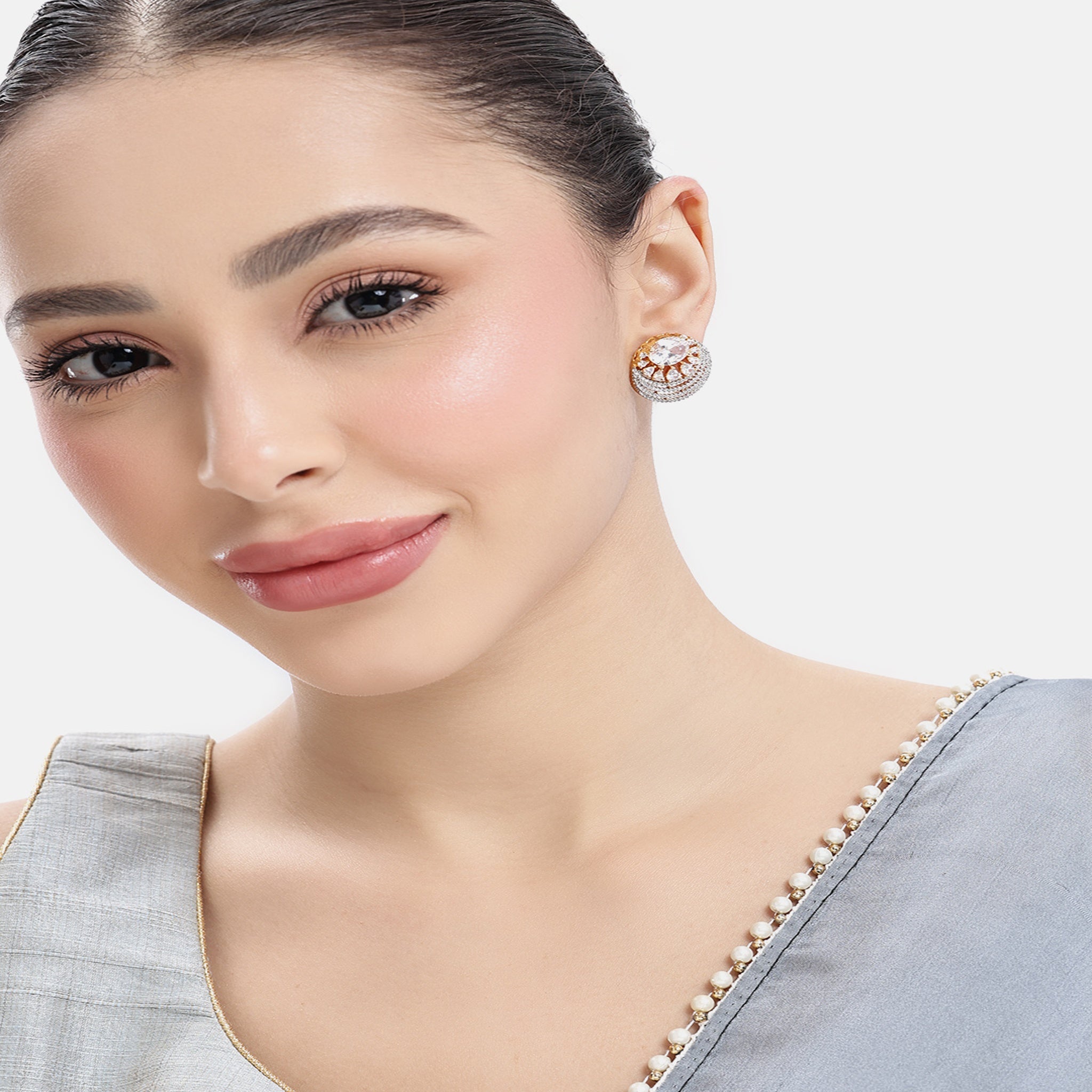 Gold-Plated Cubic Zirconia Tops