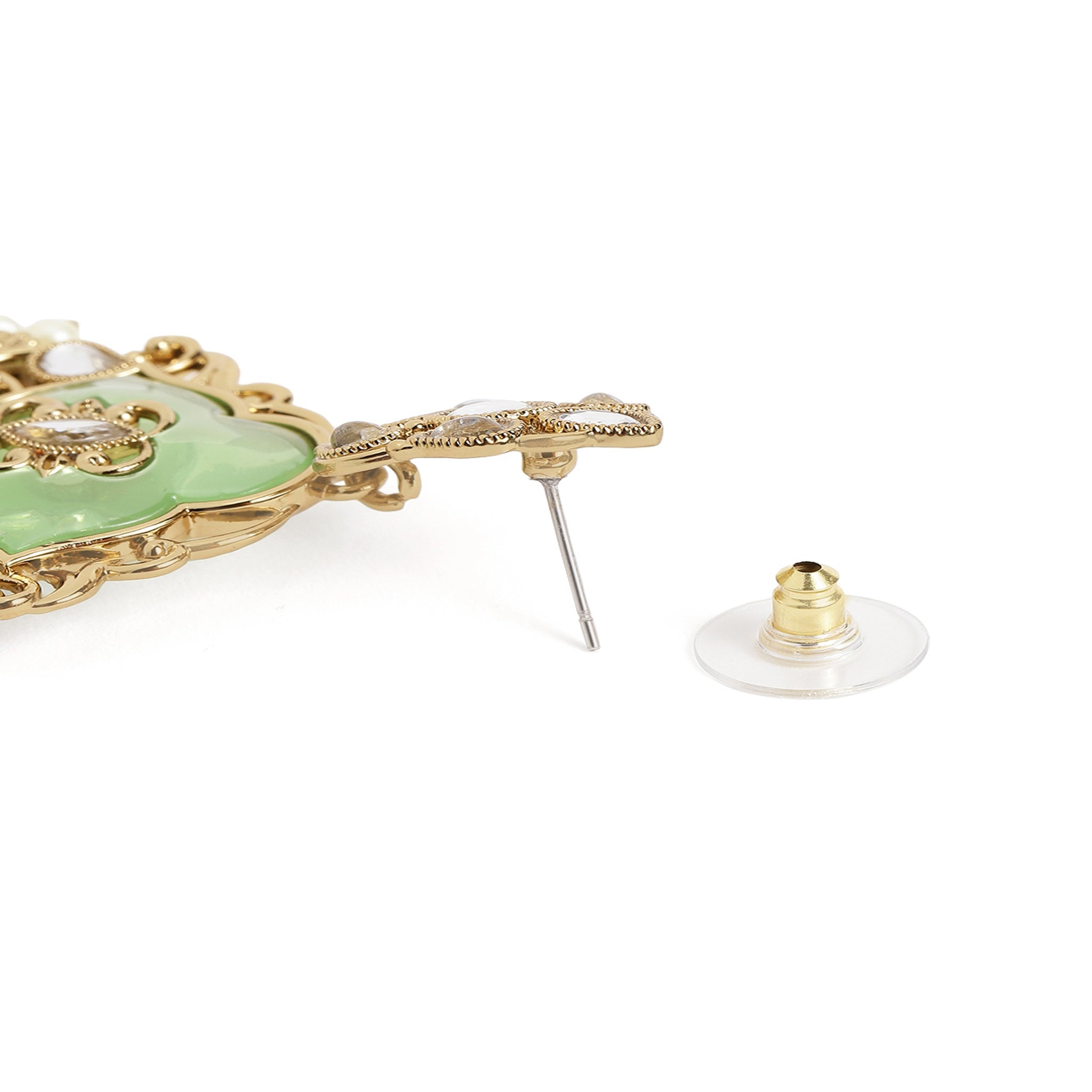 Gold Plated Mint Classic Earrings