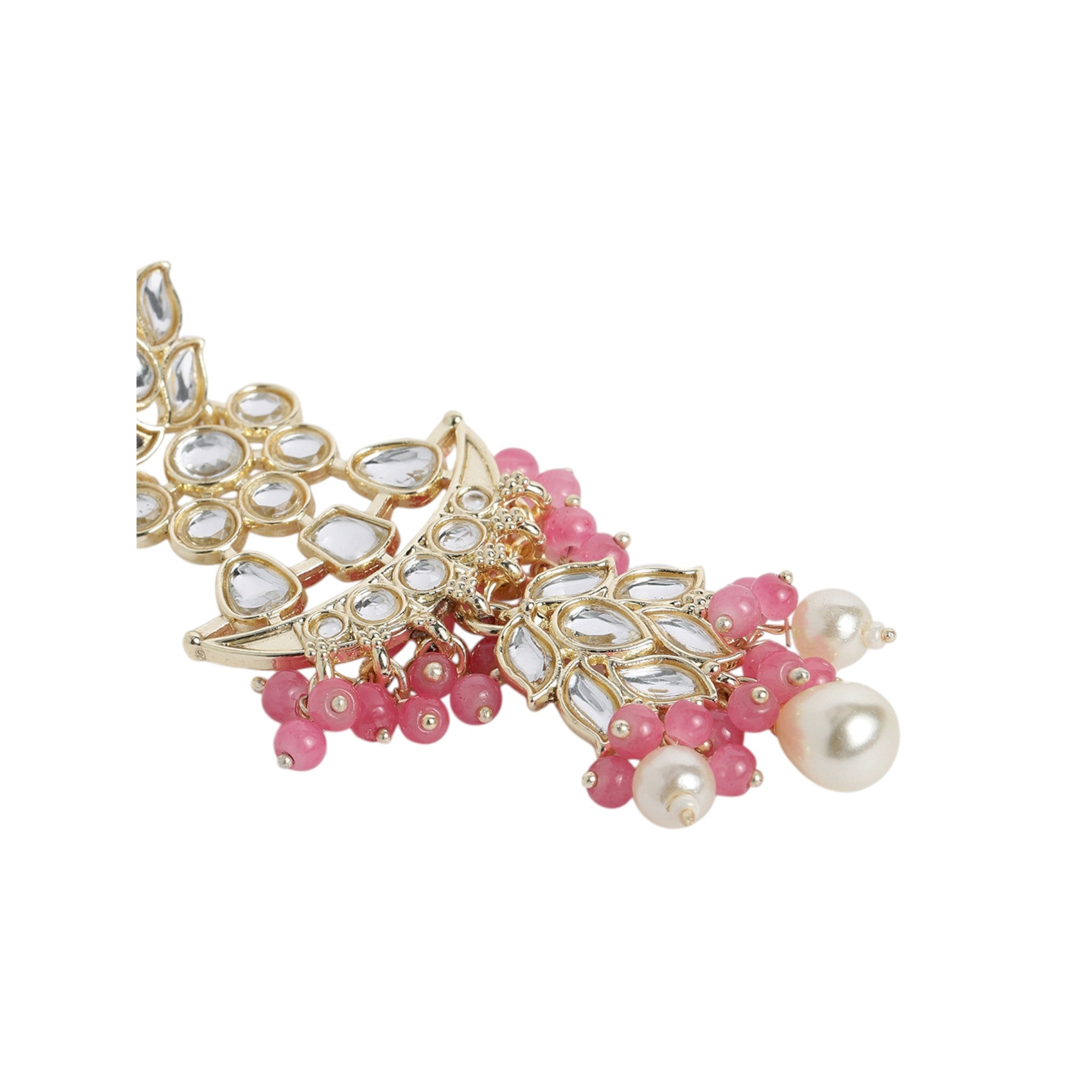 Pink Indo Western Choker Necklace Set