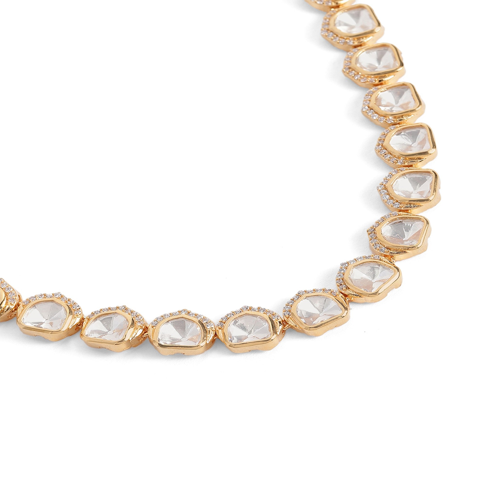 Gold Plated Kundan Classic Necklace Set