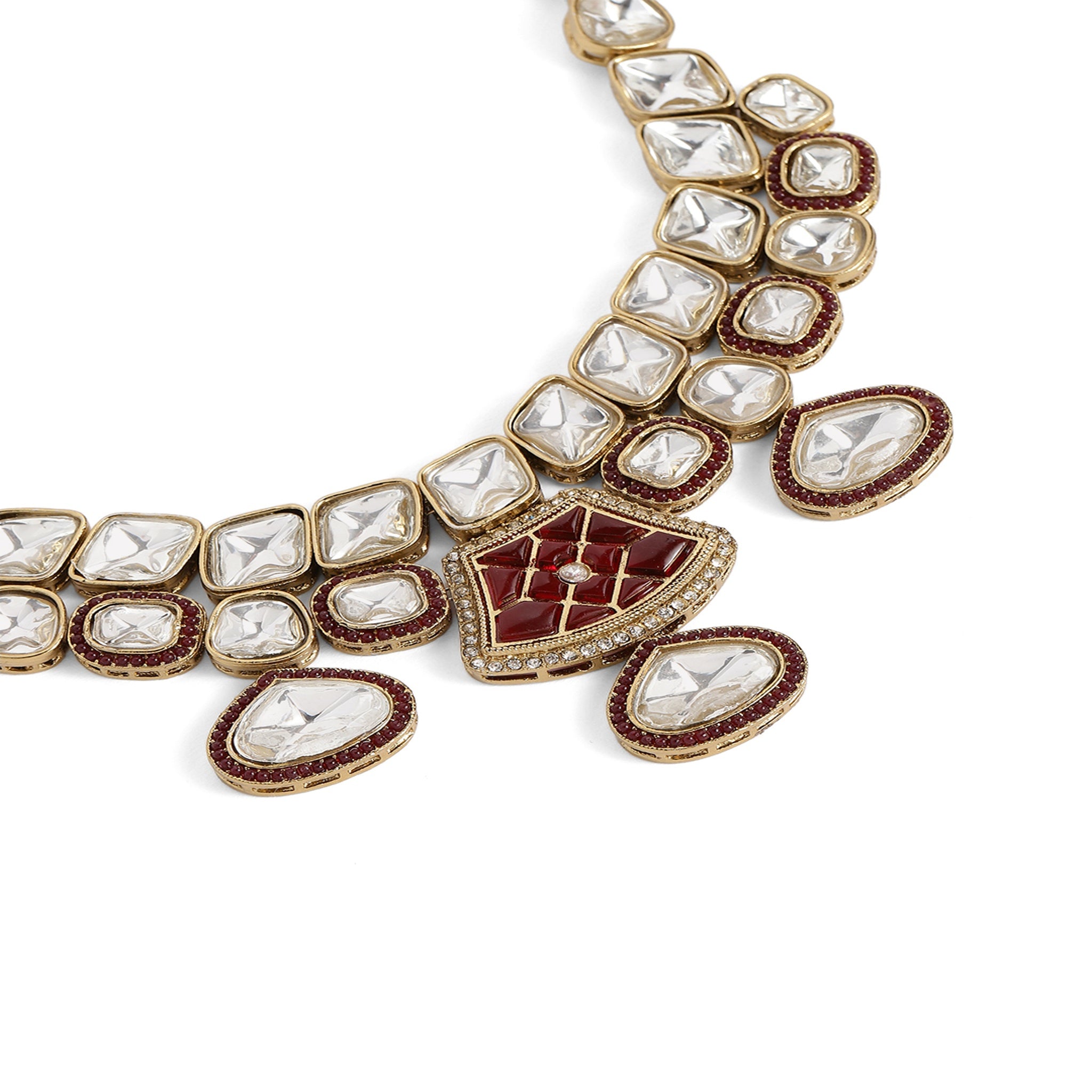 Bollywood Style Ruby Necklace Set
