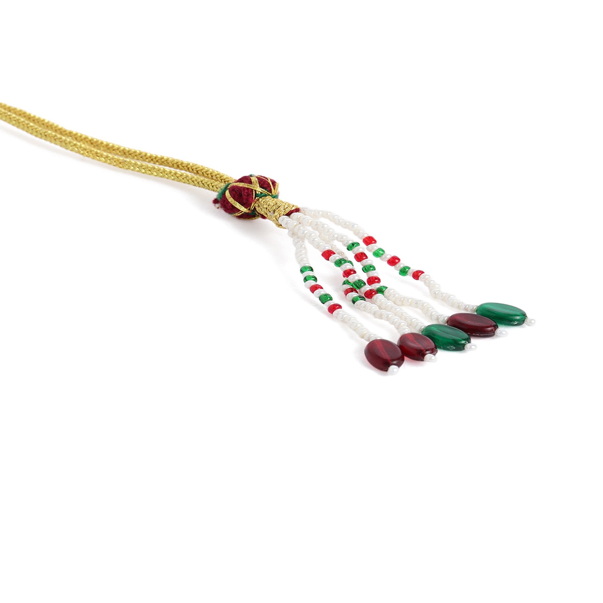 Gold Plated Antique Ruby Necklace Set