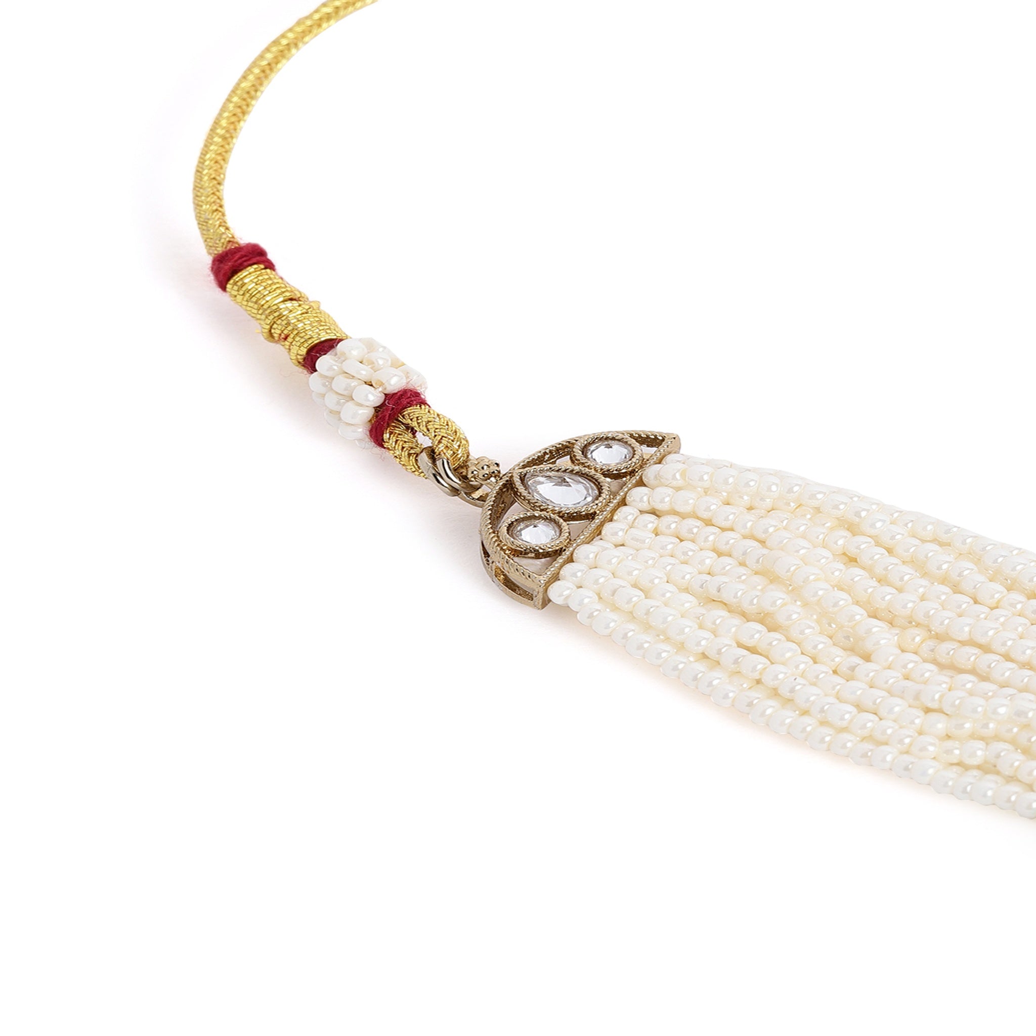 Gold Plated Multi-Color Choker Necklace Set