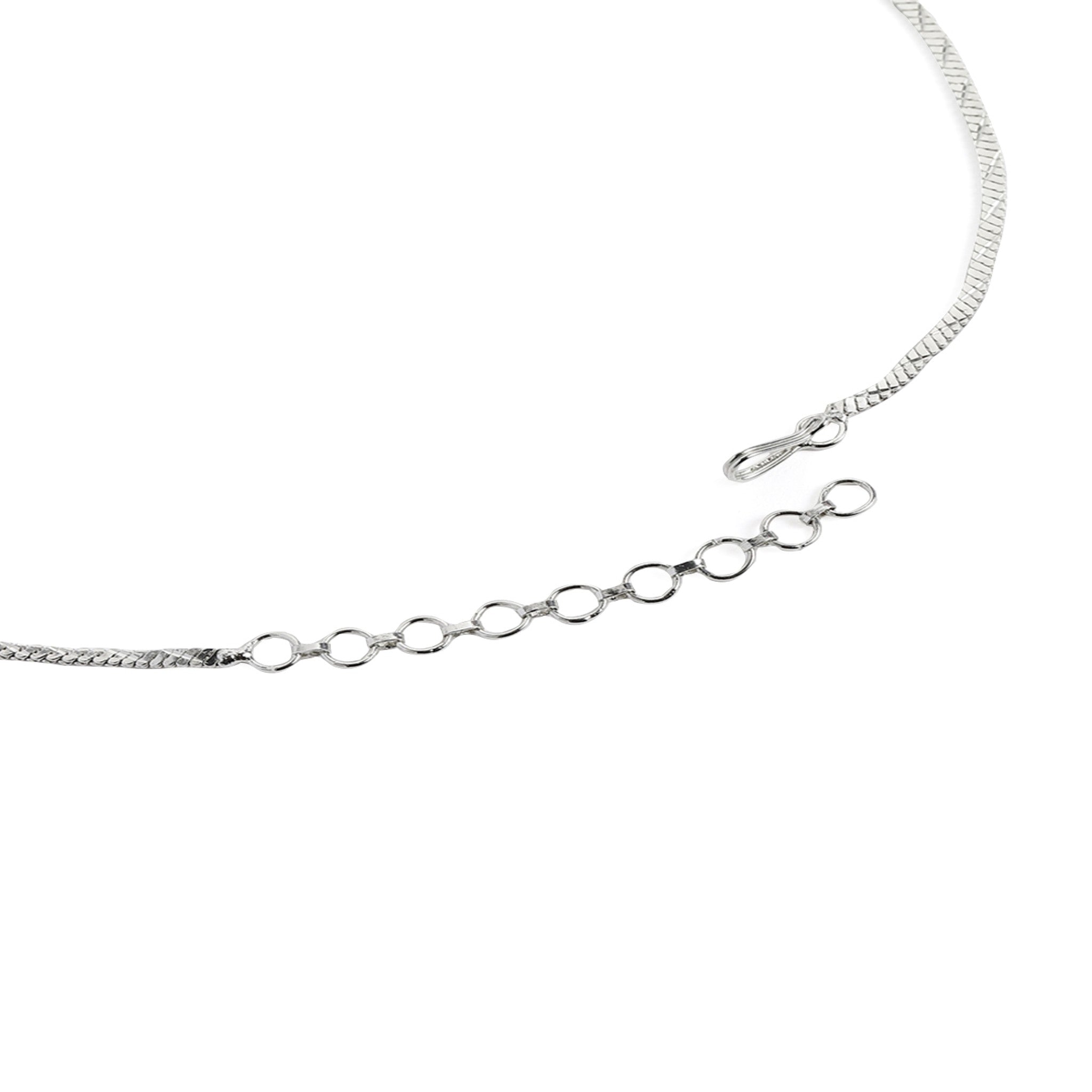 Rhodium-Plated Silver-Toned & Ruby Pink AD-Studded Jewellery Set