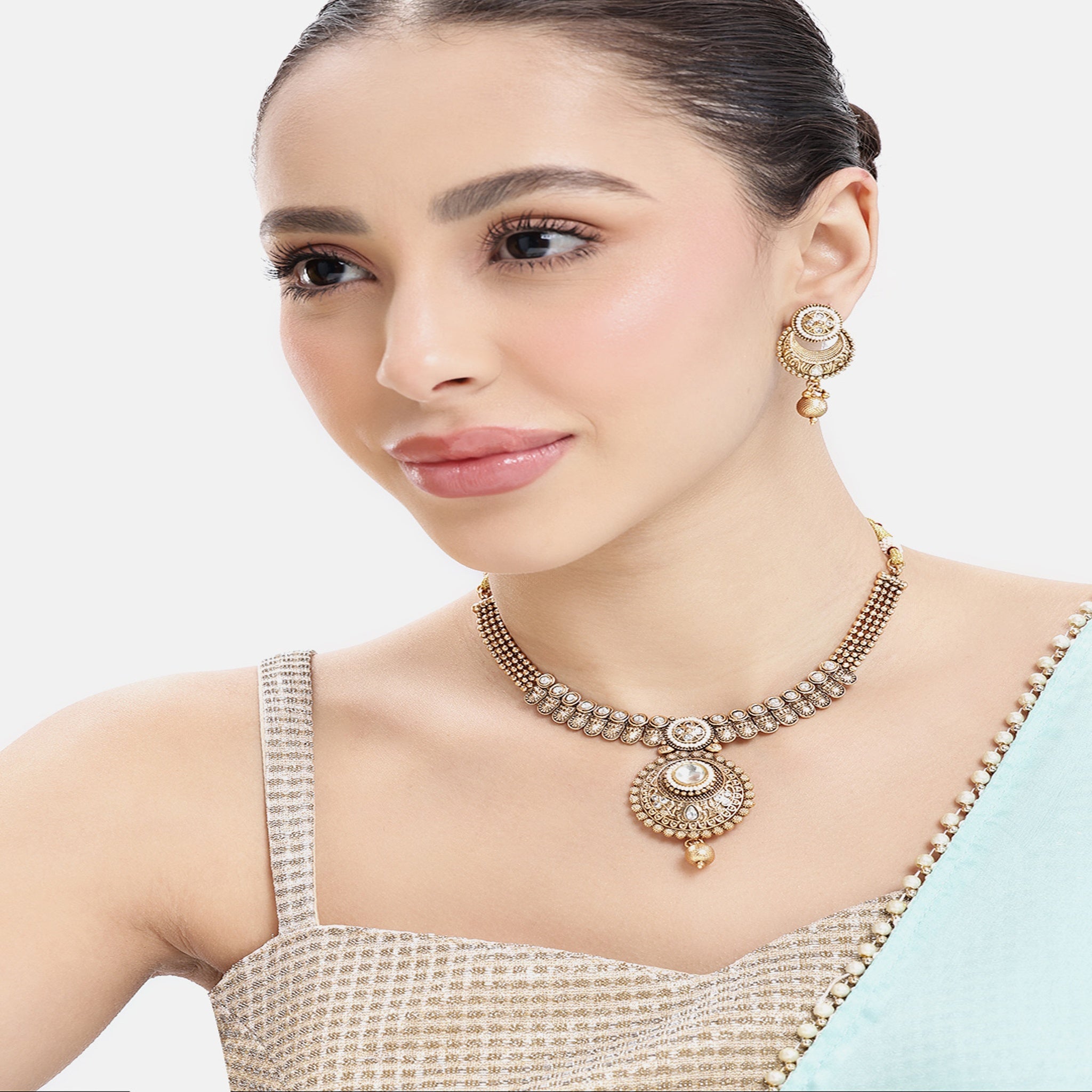 Gold Plated Antique Necklace Set
