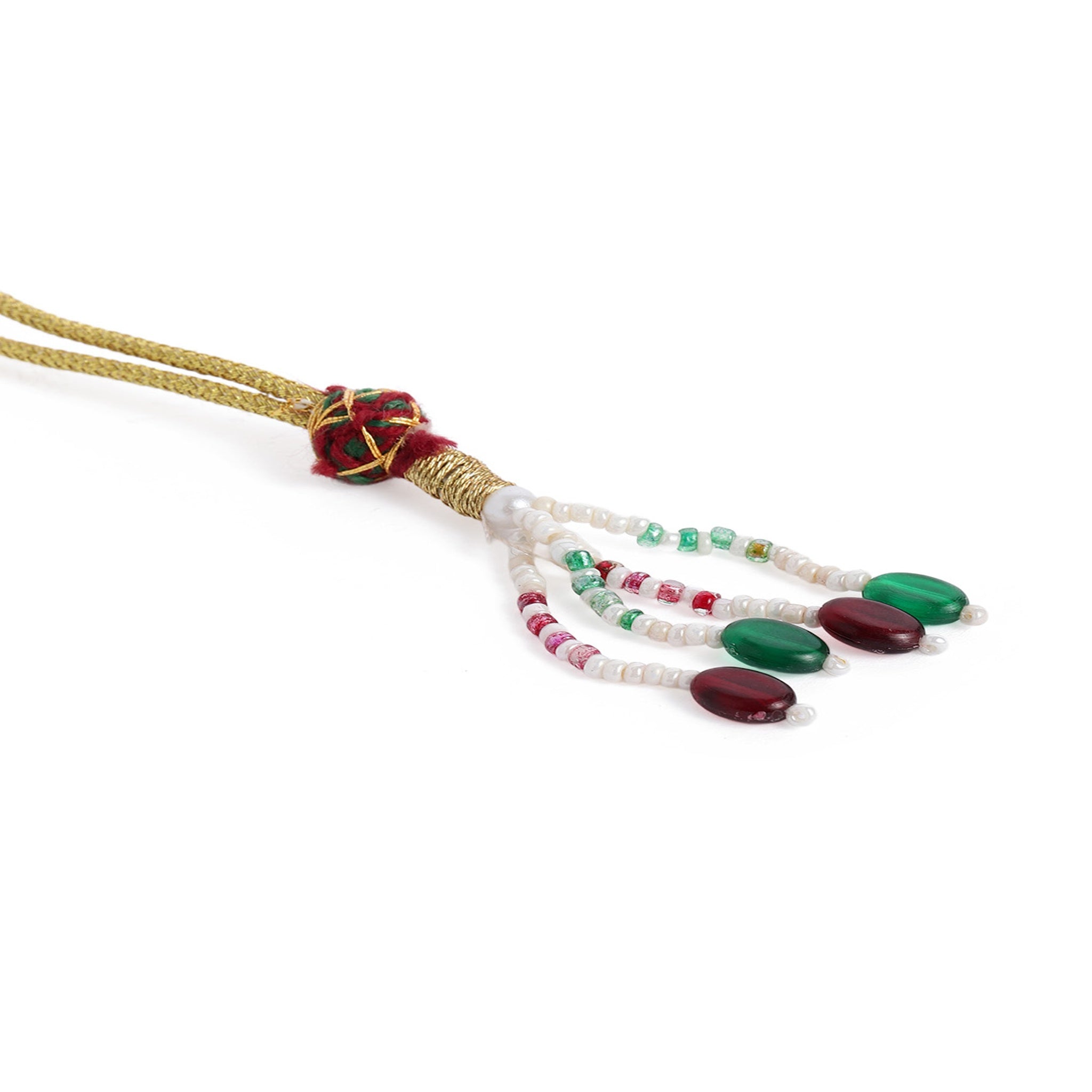 Gold Plated Antique Multi- Color Enamelled Necklace Set