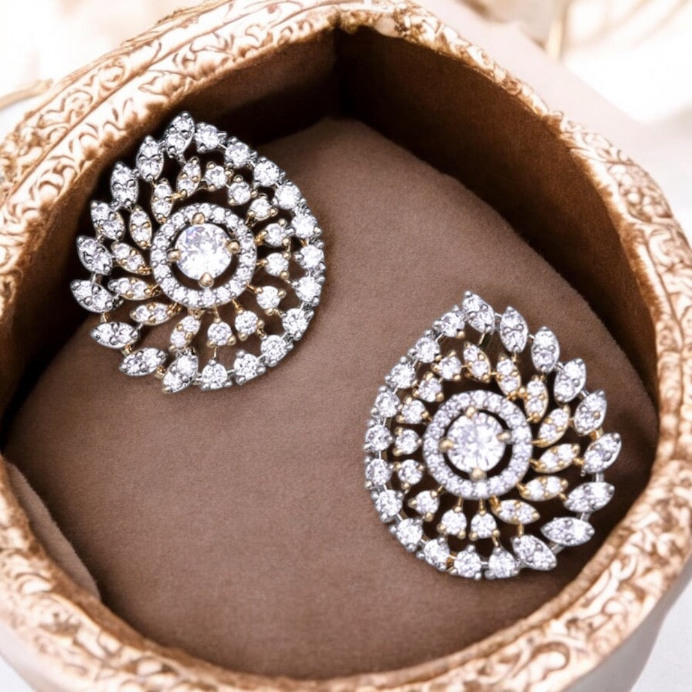 Lavish Giftz Cubic Zirconia Classic Tops with Gold Rhodium Plating