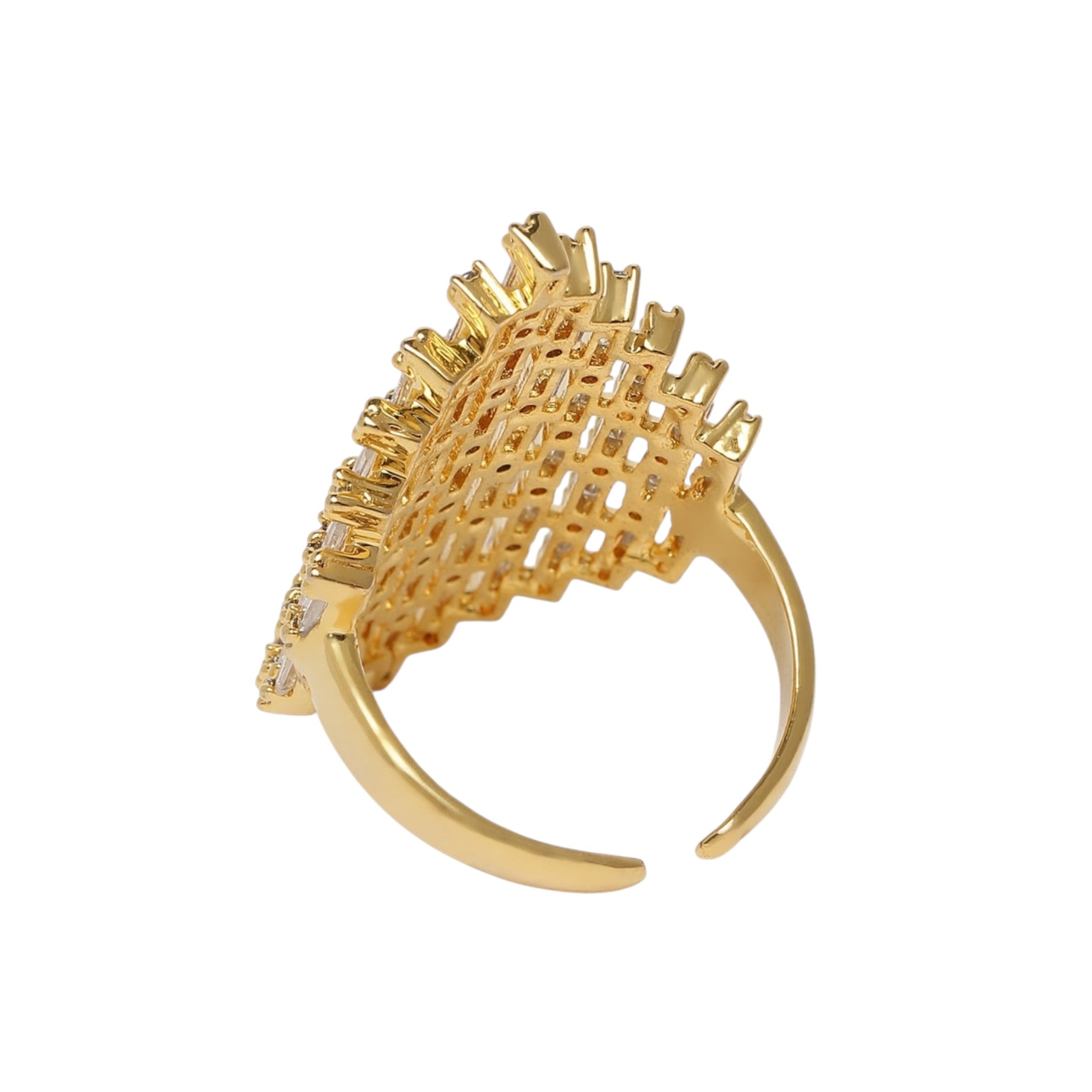 Lavish Giftz Classic American Diamond Adjustable Ring