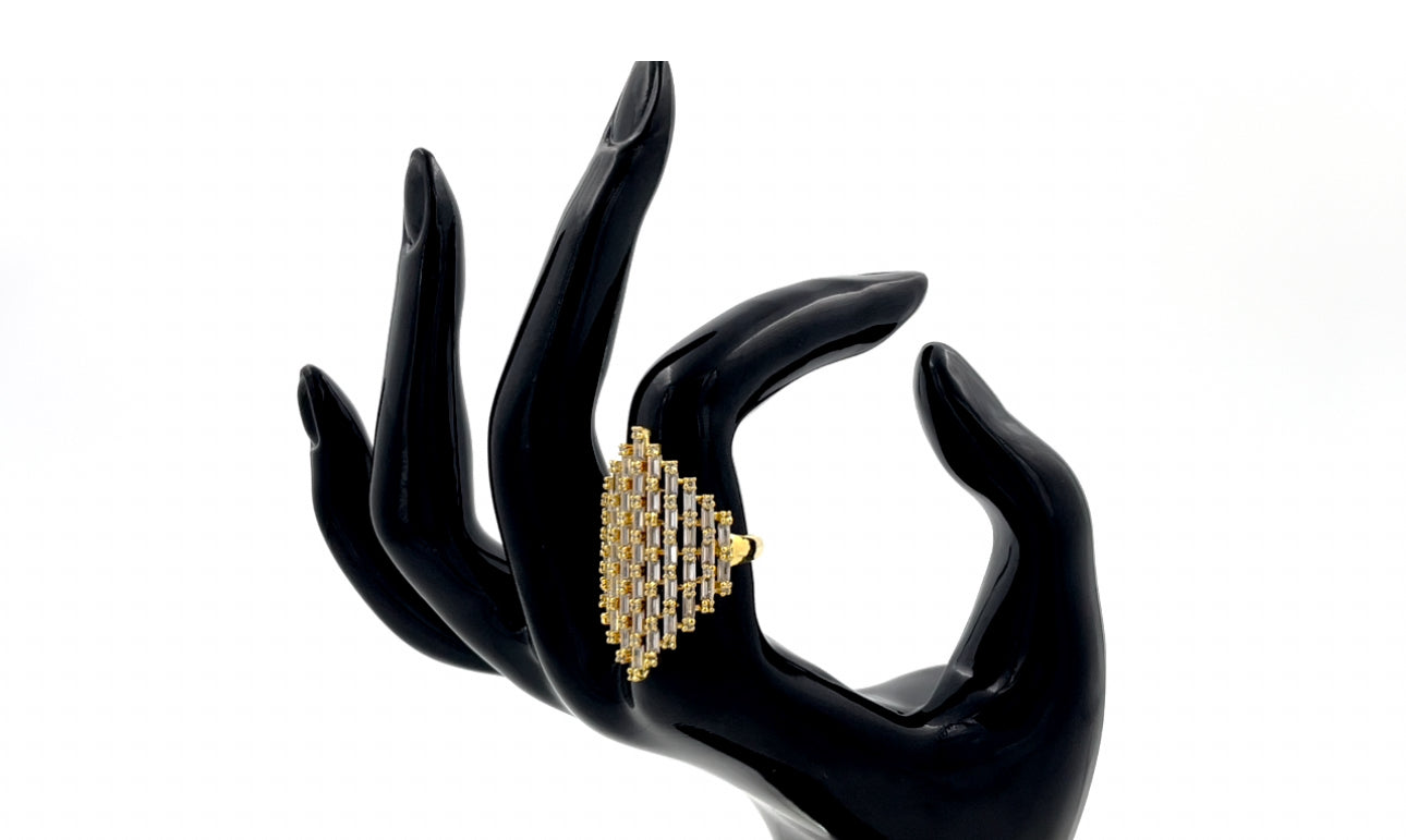 Lavish Giftz Classic American Diamond Adjustable Ring